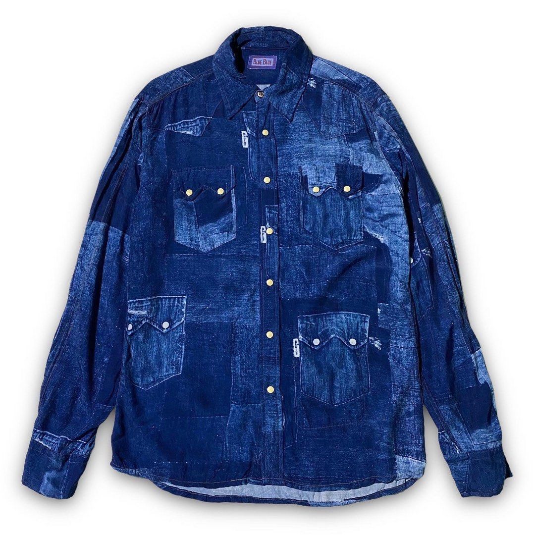 Blue Blue Japan Blue Blue Japan Rayon Long Sleeve Shirt Size US M / EU 48-50 / 2 - 1 Thumbnail