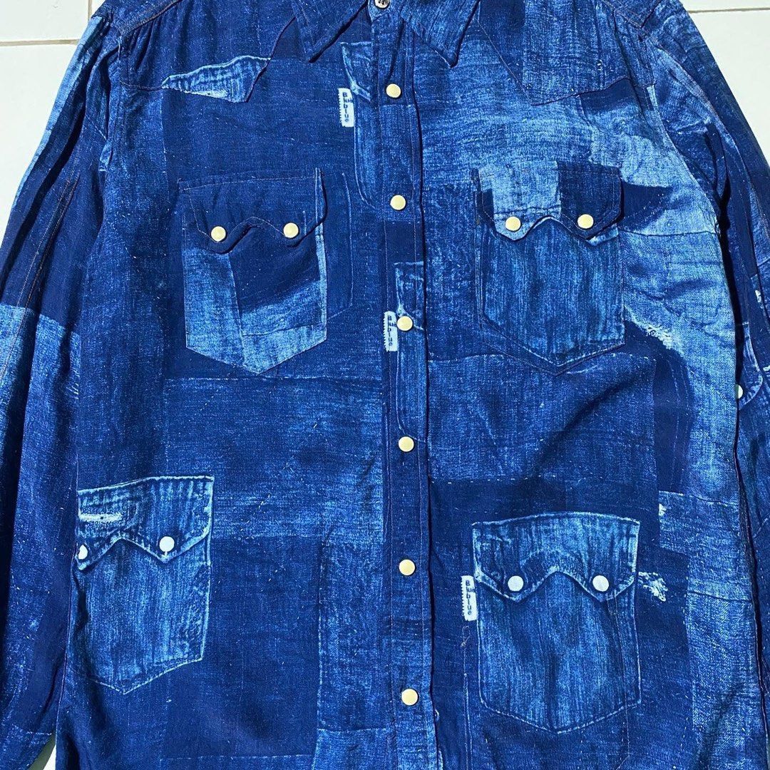 Blue Blue Japan Blue Blue Japan Rayon Long Sleeve Shirt Size US M / EU 48-50 / 2 - 3 Thumbnail