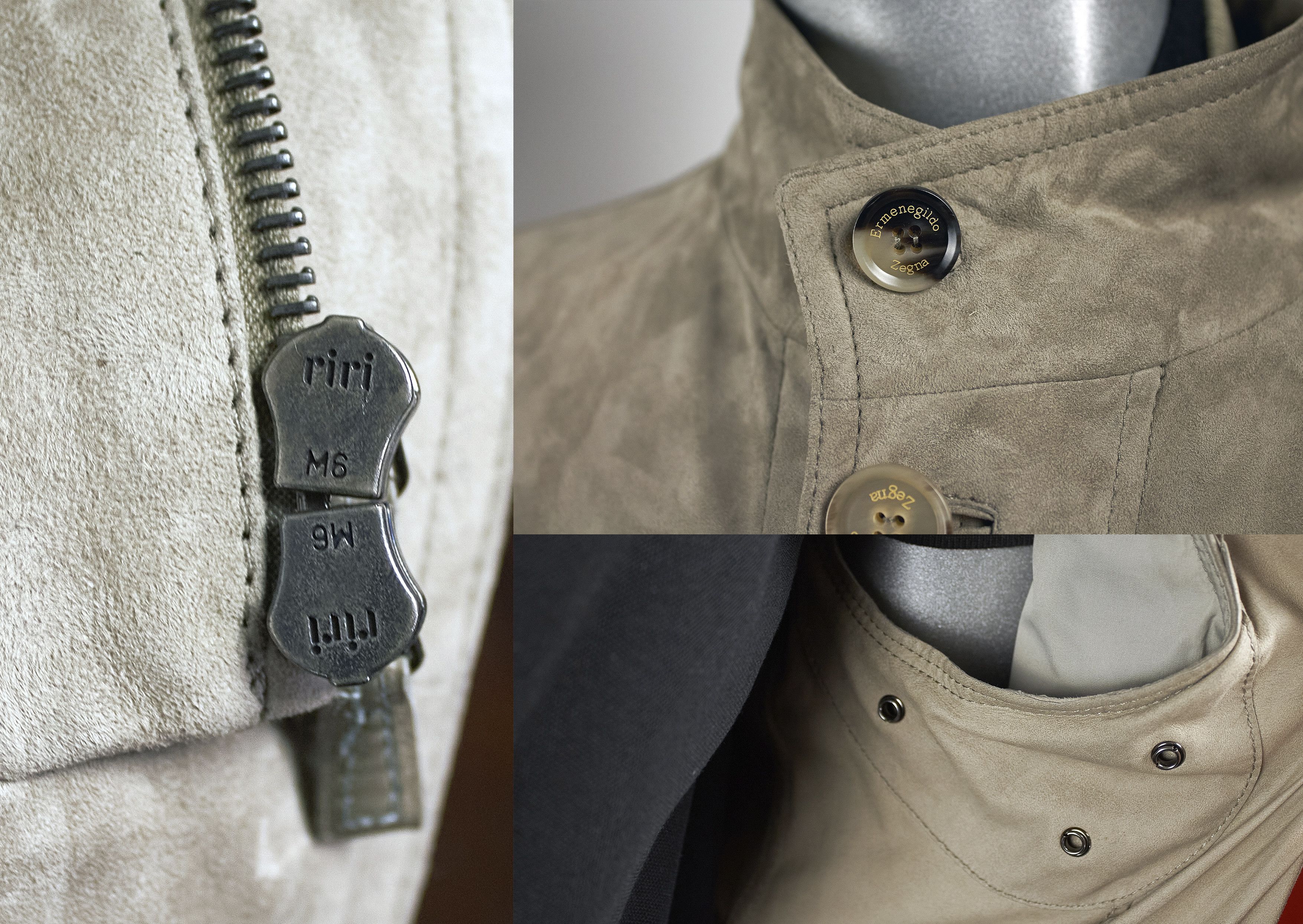 Ermenegildo Zegna Ermenegildo Zegna Goat Suede Leather Jacket, Taupe, Italy Size US XXL / EU 58 / 5 - 8 Thumbnail