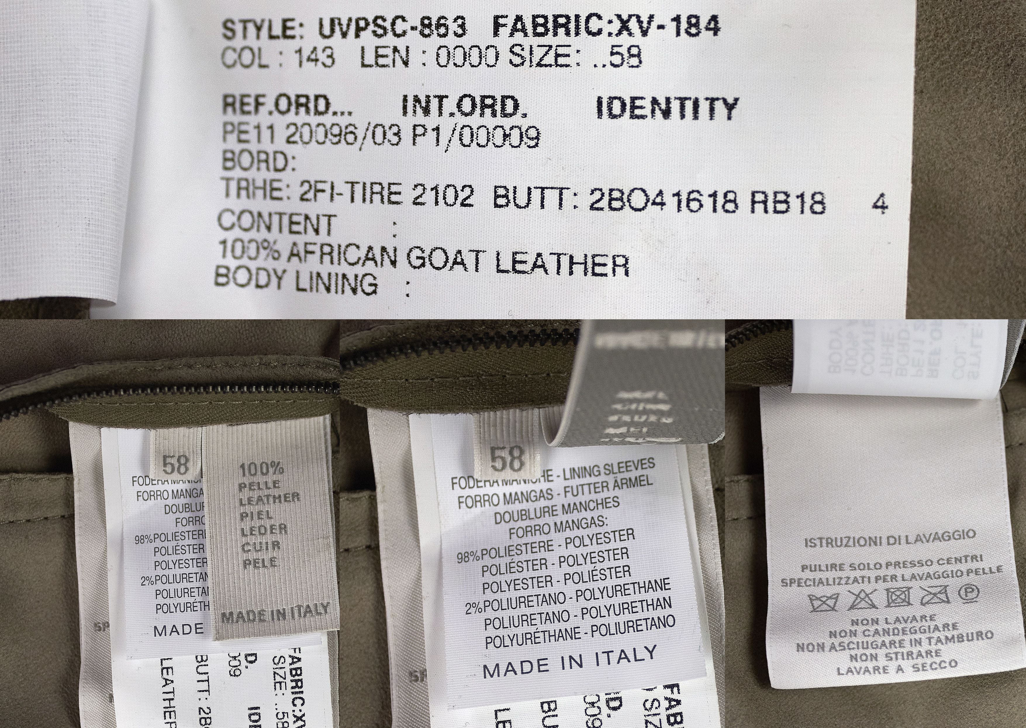 Ermenegildo Zegna Ermenegildo Zegna Goat Suede Leather Jacket, Taupe, Italy Size US XXL / EU 58 / 5 - 10 Thumbnail