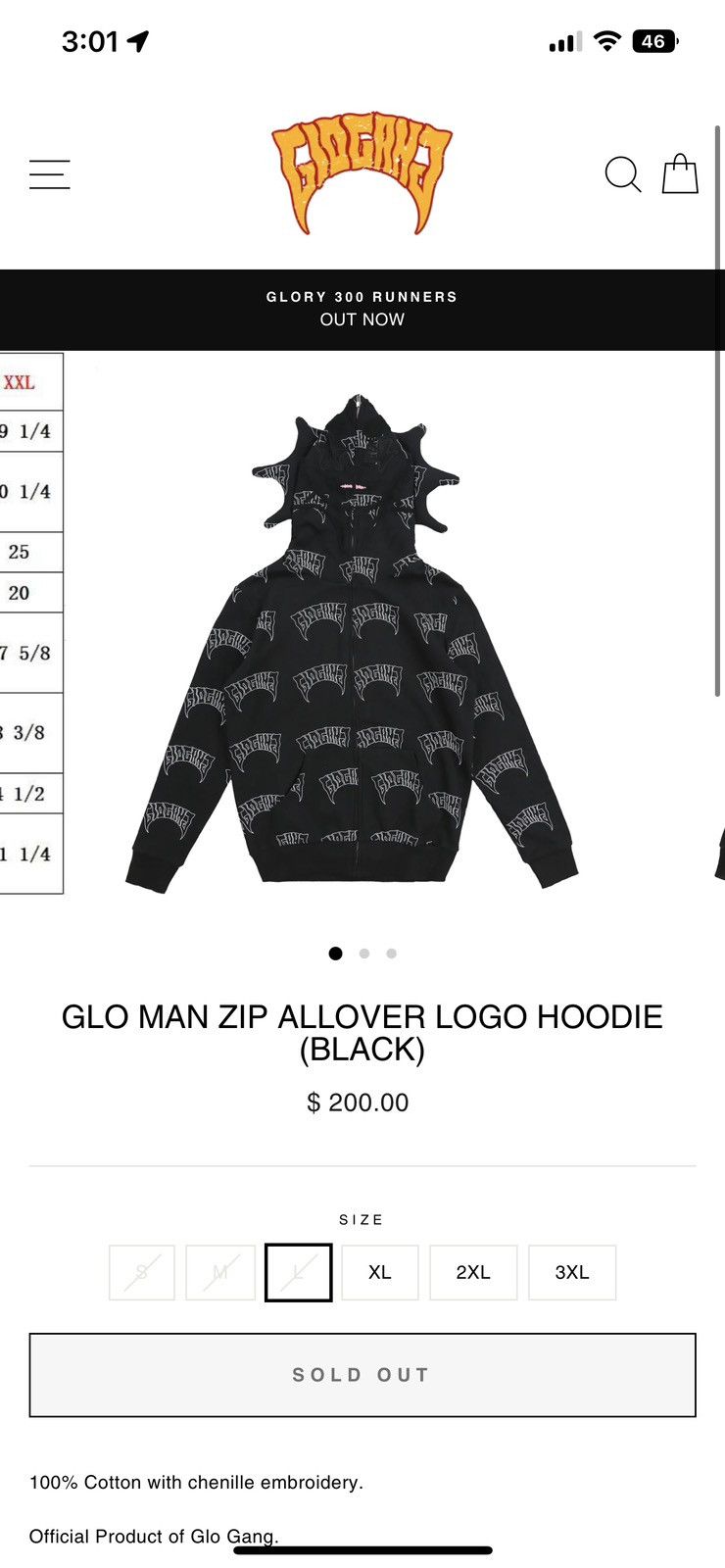 Glo Gang glo gang full zip hoodie Size US L / EU 52-54 / 3 - 6 Thumbnail