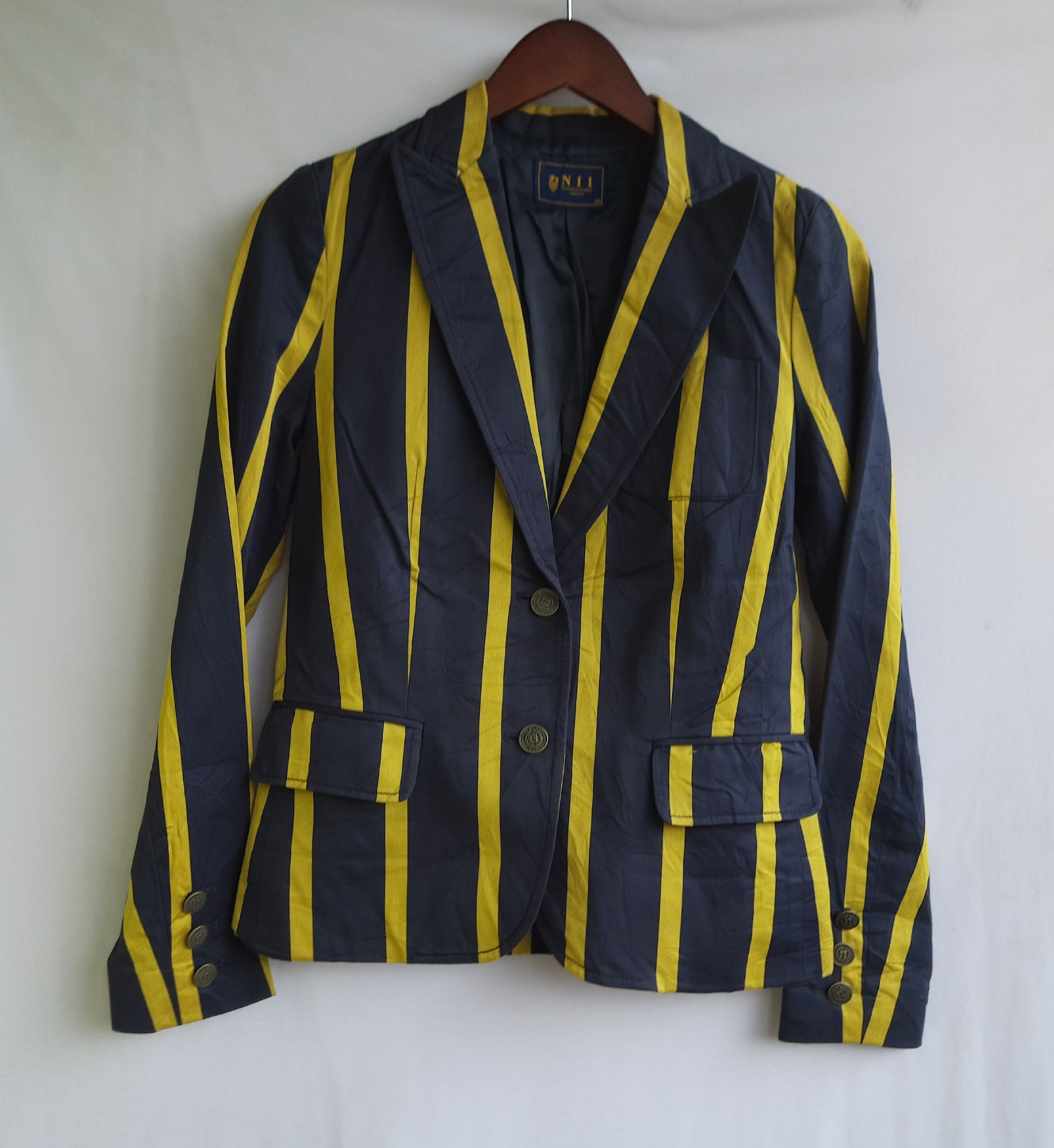Japanese Brand Y2K NII stripe Japan Blazers Jacket Size M / US 6-8 / IT 42-44 - 1 Thumbnail