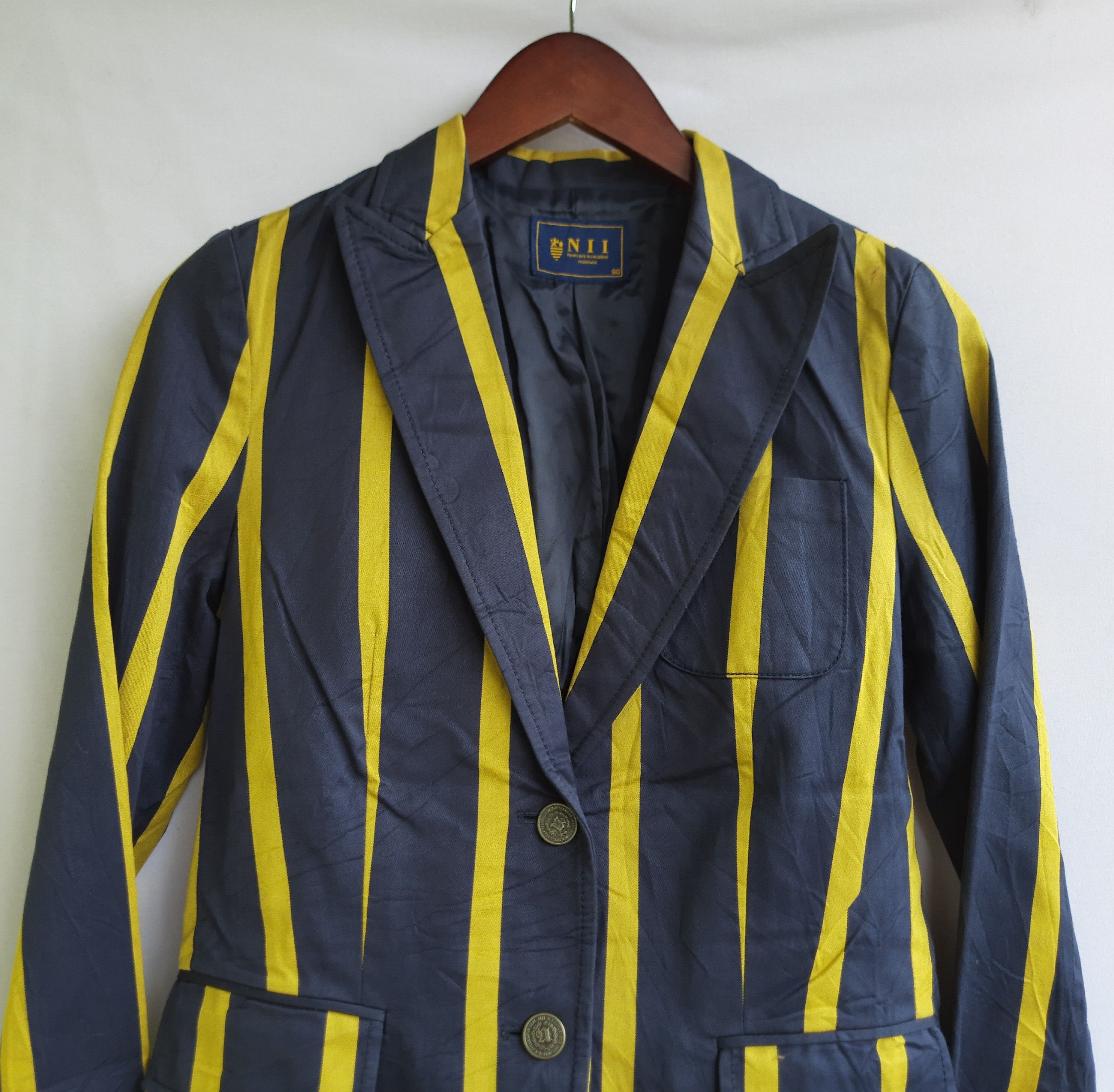 Japanese Brand Y2K NII stripe Japan Blazers Jacket Size M / US 6-8 / IT 42-44 - 3 Thumbnail