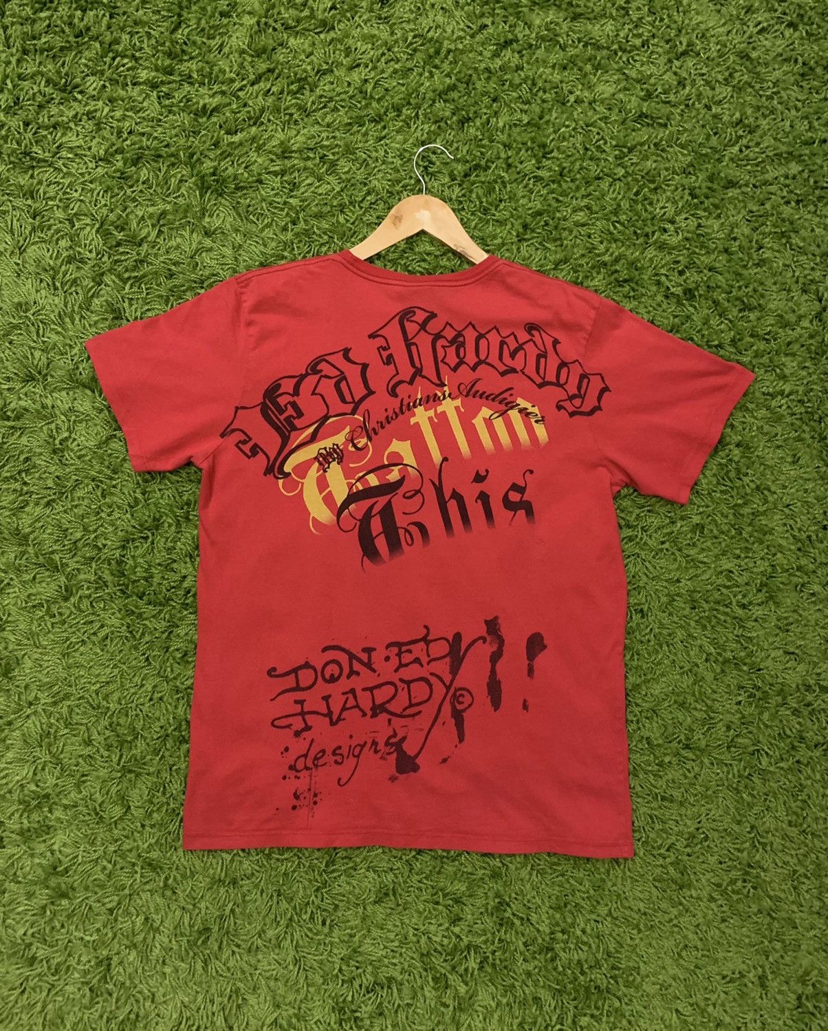 Ed Hardy × Vintage 📌 Y2K Ed Hardy Christian Audigier Skull Tee Large Size US L / EU 52-54 / 3 - 2 Thumbnail