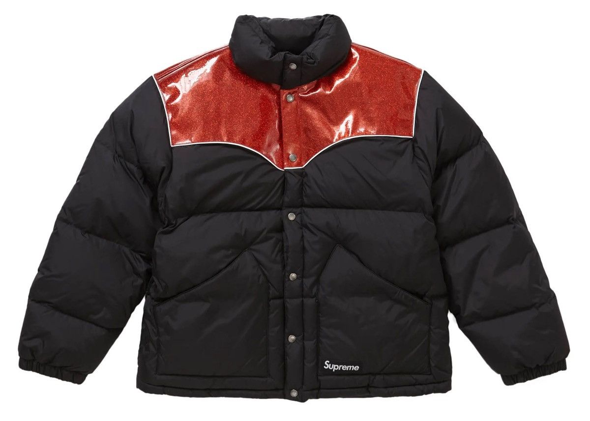 Supreme Glitter Yoke Down Puffer Jacket | Grailed