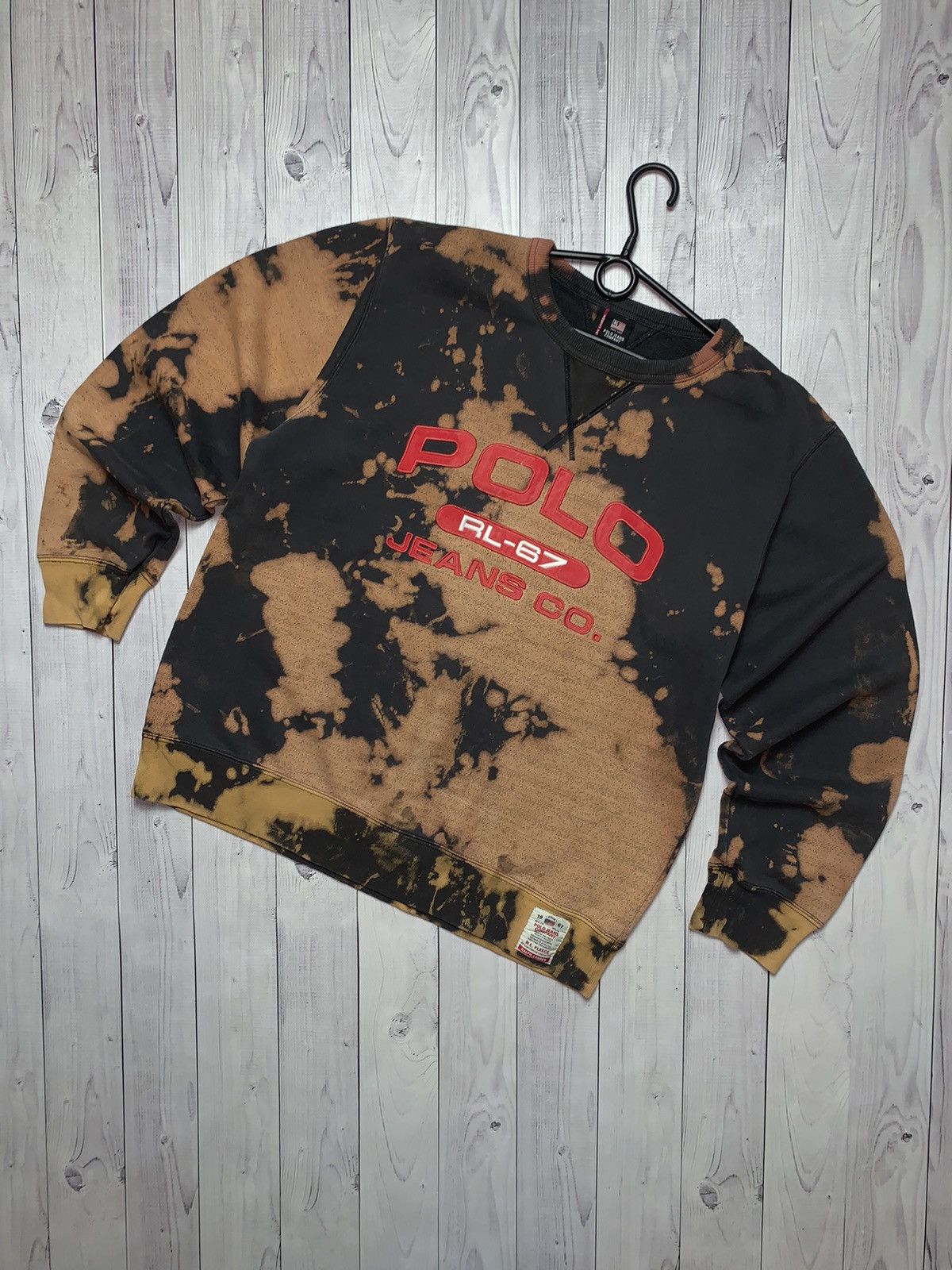 Vintage Polo Ralph Lauren sweatshirt big logo USA Tie dye