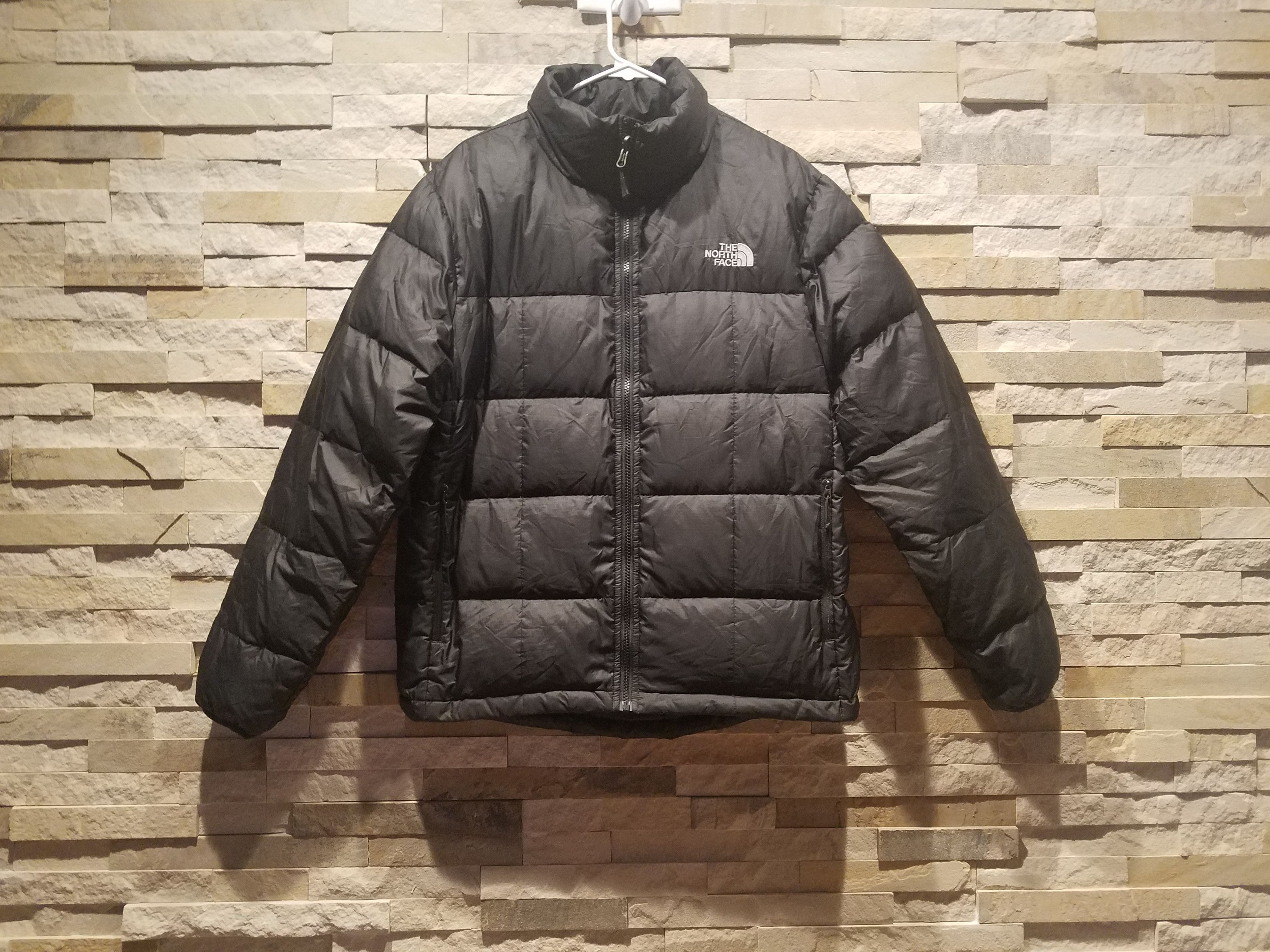 North Face Mens Medium Nuptse Jacket Down Coat Black