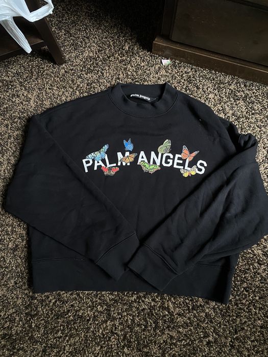 Palm angels best sale butterfly sweatshirt