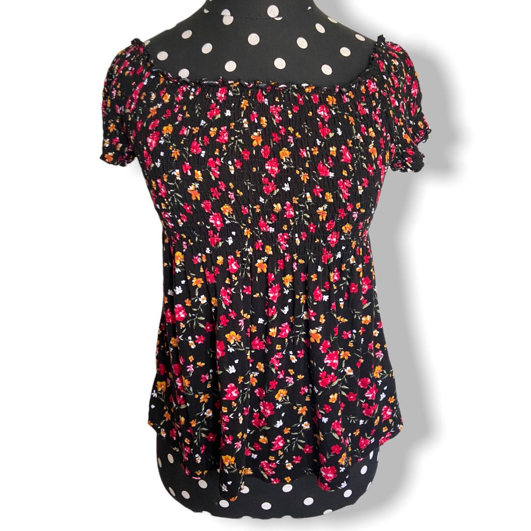 Other No Boundaries Black Floral Off Shoulder Peasant Top S 3 5 | Grailed