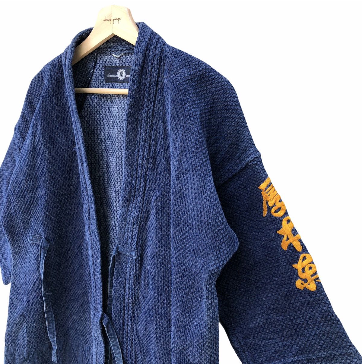 Japanese Brand Rare Musashi Kimono Indigo Dyed Woven Japanese Traditional Size US L / EU 52-54 / 3 - 7 Thumbnail