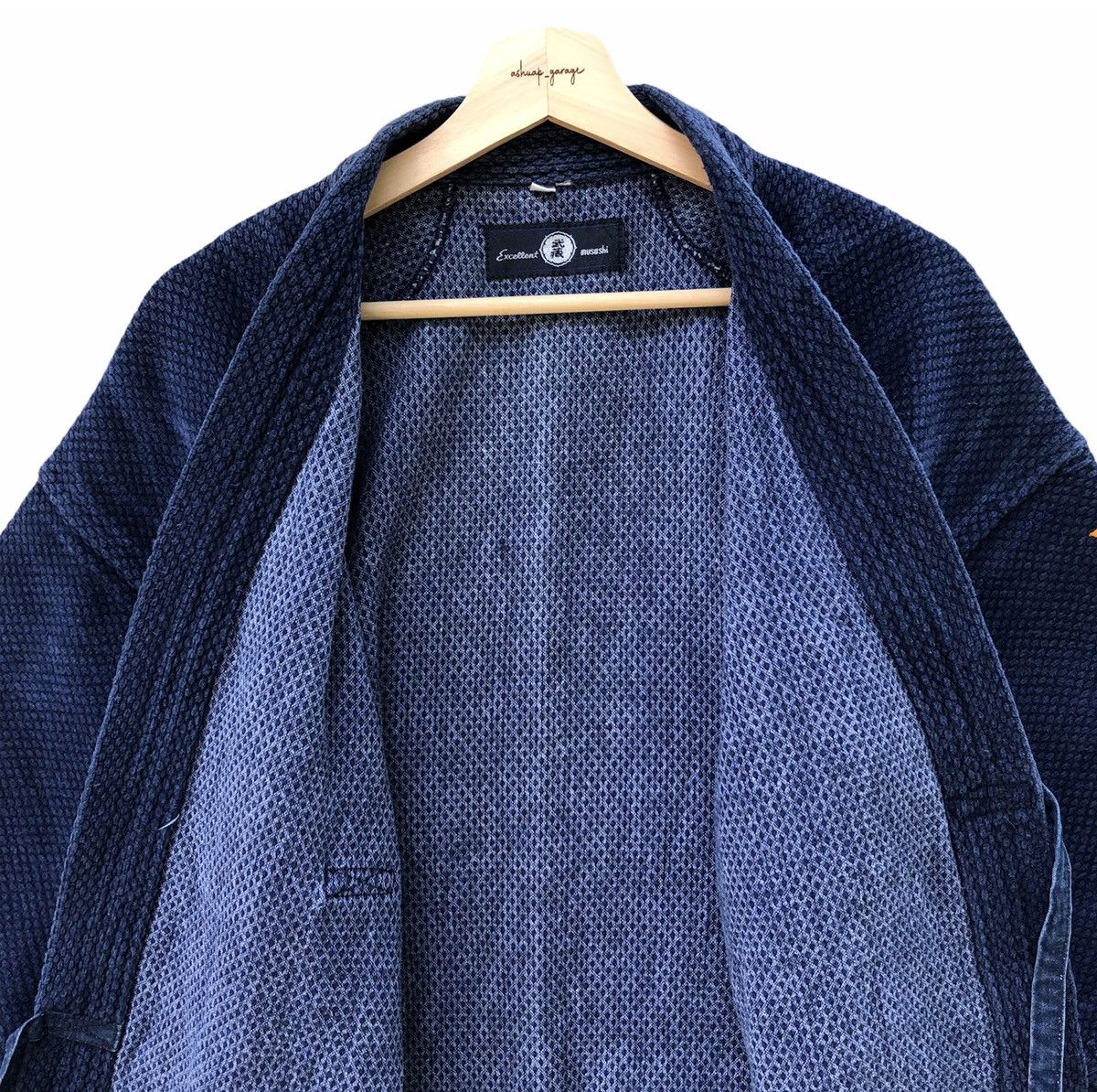 Japanese Brand Rare Musashi Kimono Indigo Dyed Woven Japanese Traditional Size US L / EU 52-54 / 3 - 4 Thumbnail