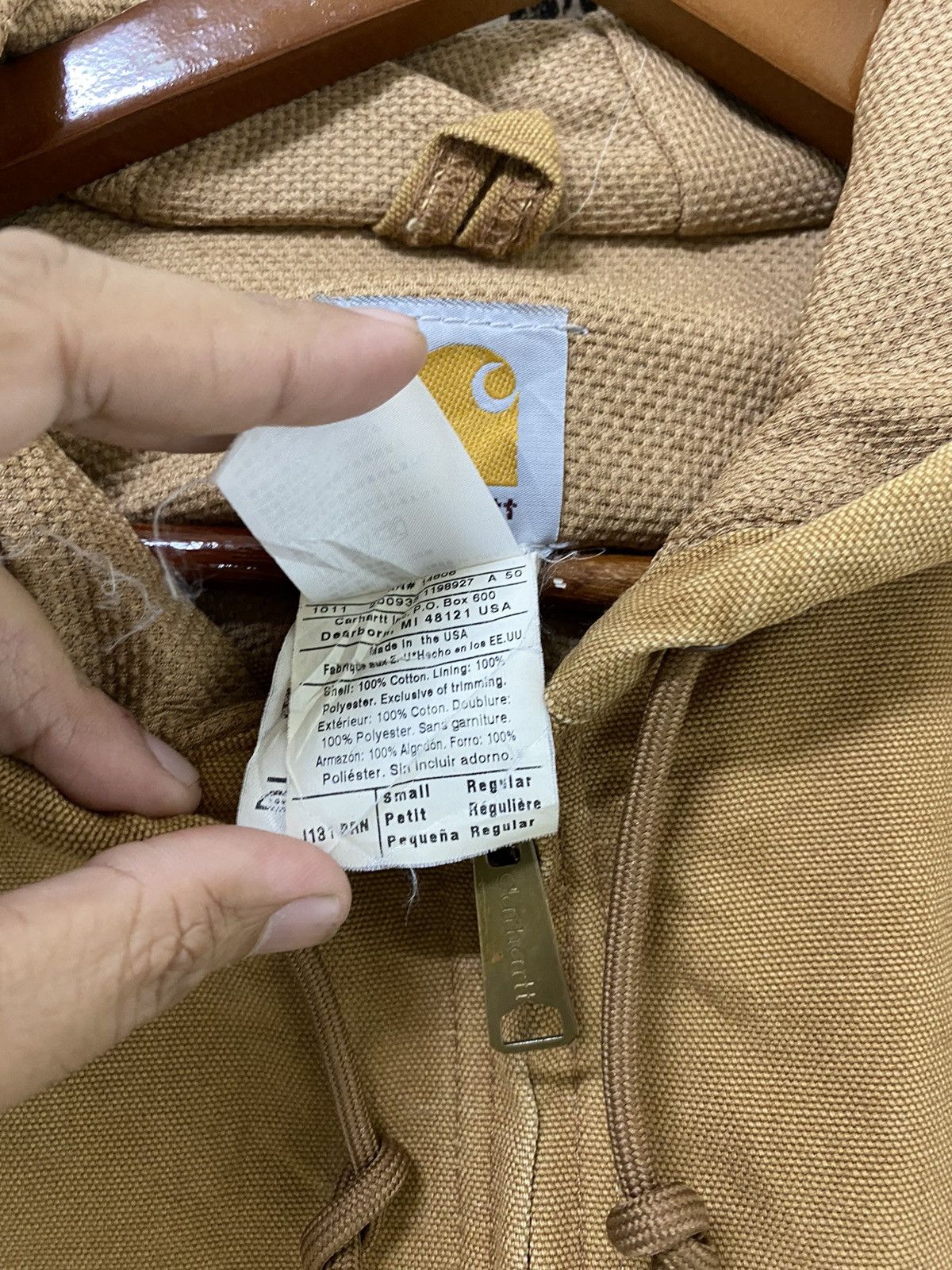 Carhartt Vintage Carhartt Chore Hoodie Jacket Workwear Design Size US S / EU 44-46 / 1 - 3 Thumbnail