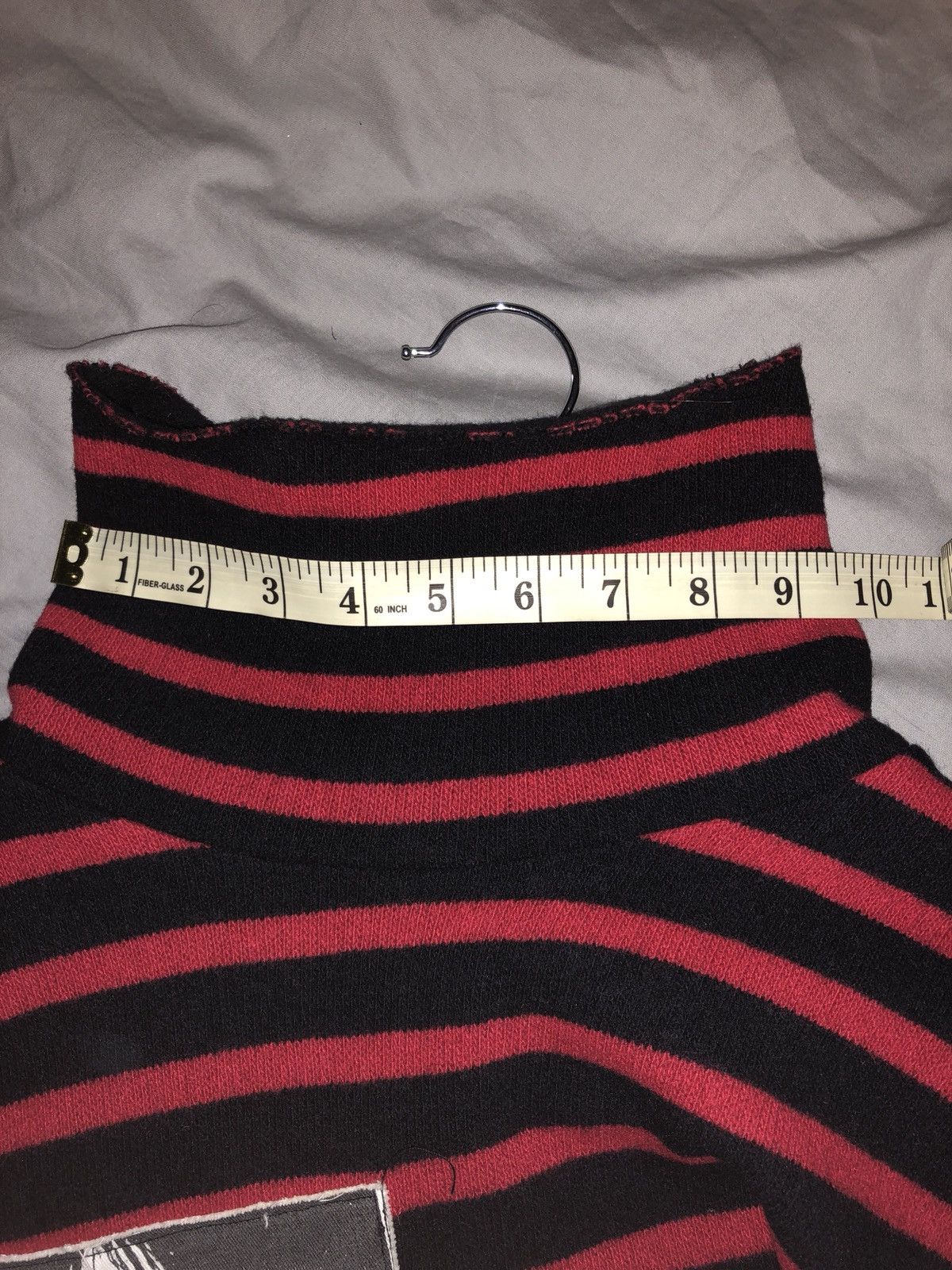 Raf Simons striped patched turtleneck aw 01 02 riot Grailed