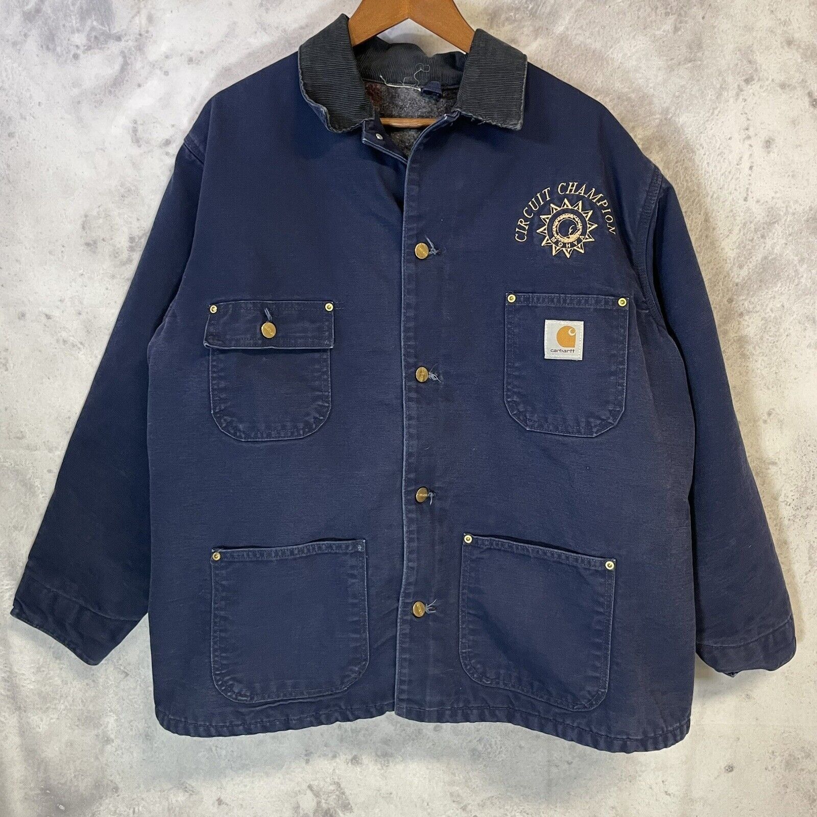 Vintage Vintage Carhartt Blanket Lined Barn Coat Jacket Blue Grailed