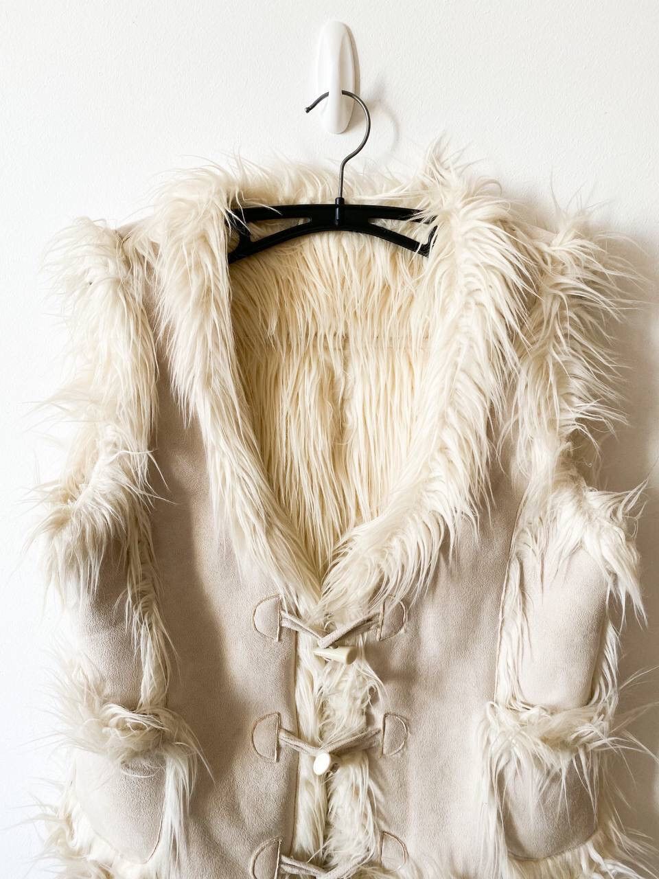 Japanese Brand × Vintage Japanese Vintage Suede Faux Fur Vest issey miyake style y2k Size M / US 6-8 / IT 42-44 - 7 Thumbnail