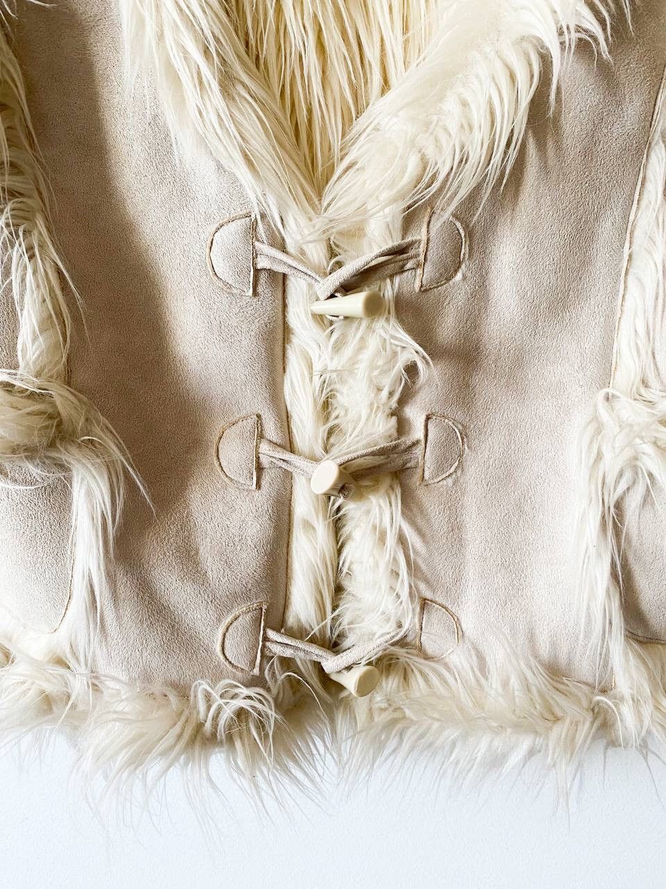 Japanese Brand × Vintage Japanese Vintage Suede Faux Fur Vest issey miyake style y2k Size M / US 6-8 / IT 42-44 - 10 Thumbnail