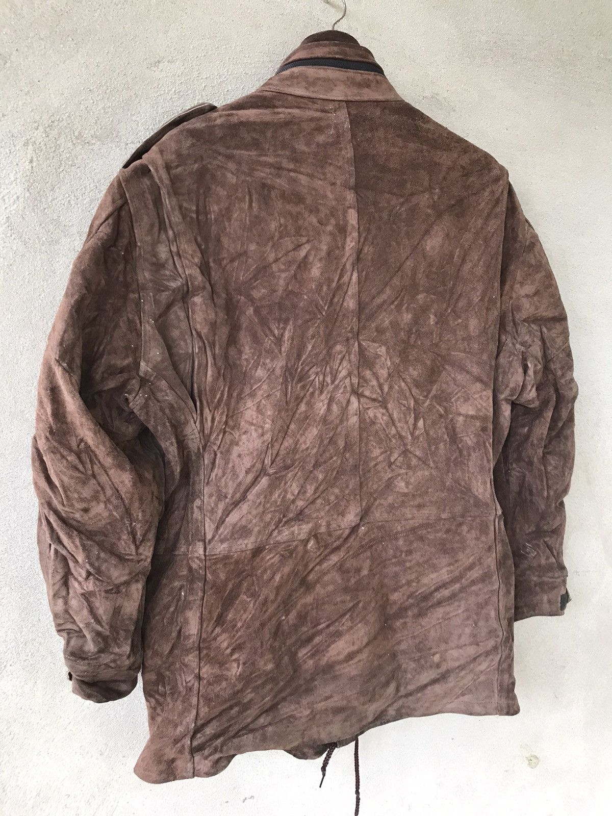 Vintage RARE VINTAGE 80s MILITARY LEATHER JACKET Size US M / EU 48-50 / 2 - 7 Thumbnail