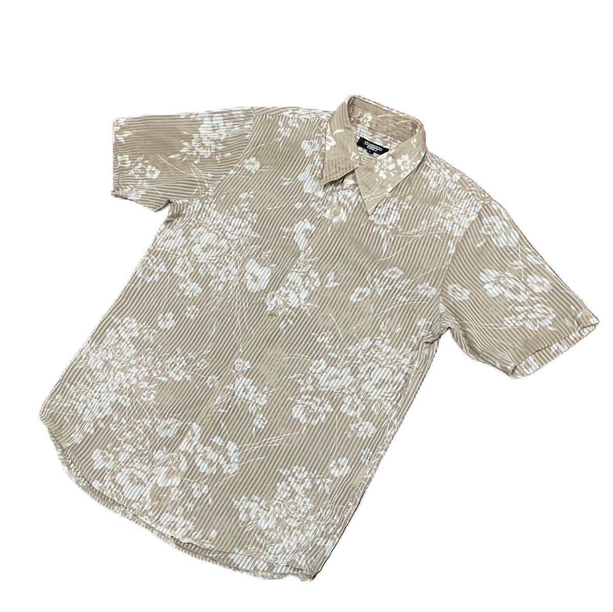 Japanese Brand Vintage 90s Tornado Mart Crepe Thin Floral Shirts Size US L / EU 52-54 / 3 - 3 Thumbnail