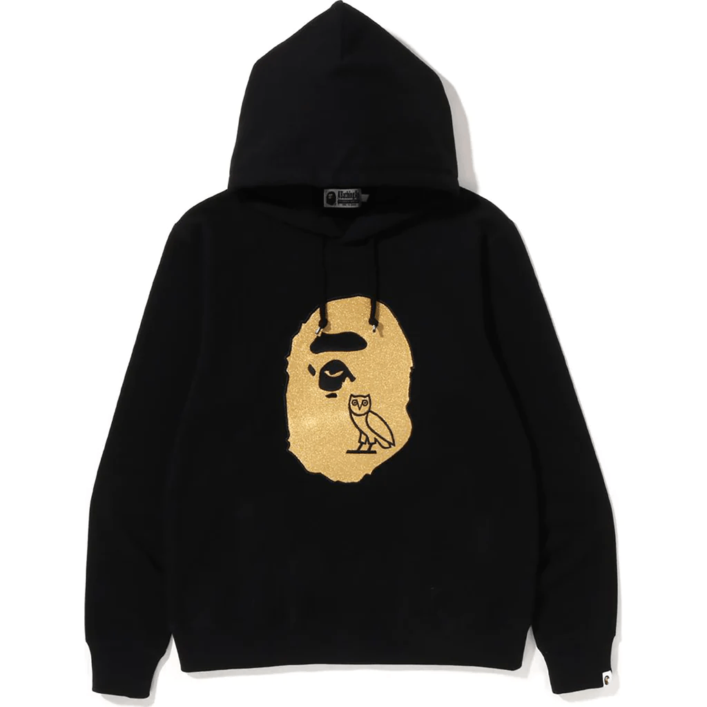 Bape × October's Very Own BAPE x OVO Ape Head Pullover Hoodie Black Gold Size US M / EU 48-50 / 2 - 2 Thumbnail