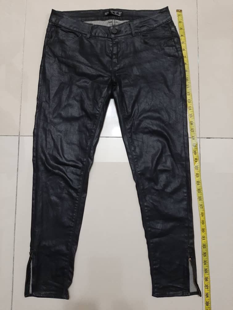 AWESOME DESIGN RARE ZARA BIKERS DENIM RIDERS