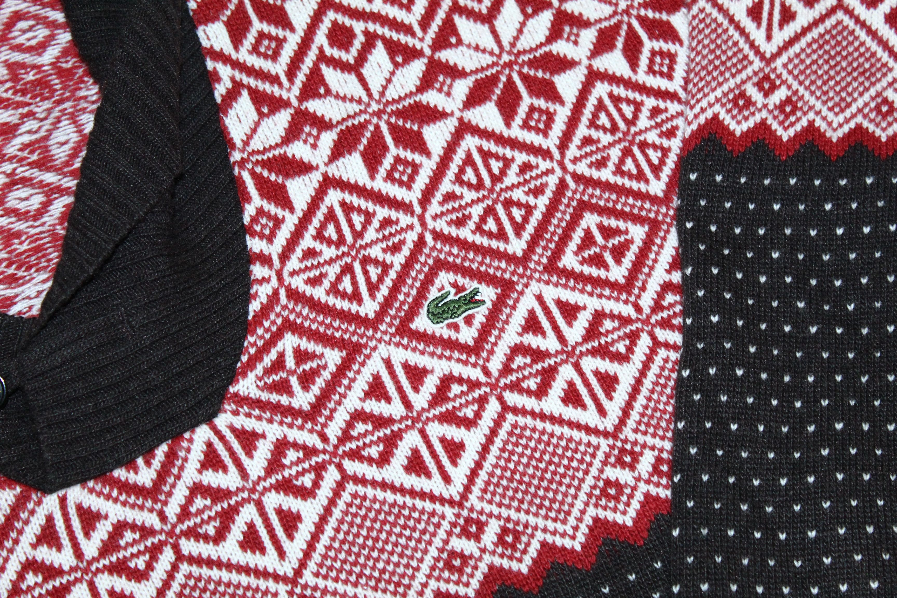 Lacoste Vtg Lacoste Native Patterns Wool Mix Turtleneck Sweater Size US XXL / EU 58 / 5 - 5 Thumbnail