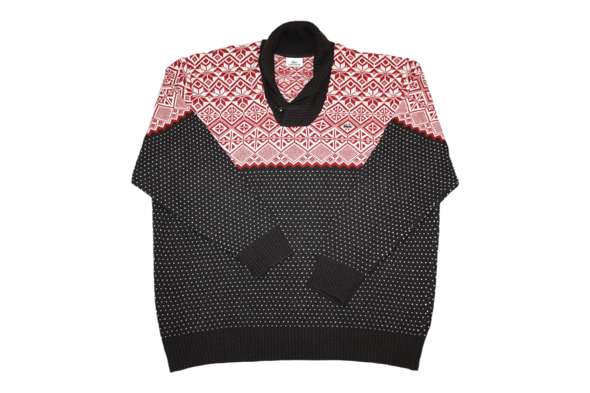 Lacoste Vtg Lacoste Native Patterns Wool Mix Turtleneck Sweater Size US XXL / EU 58 / 5 - 2 Thumbnail