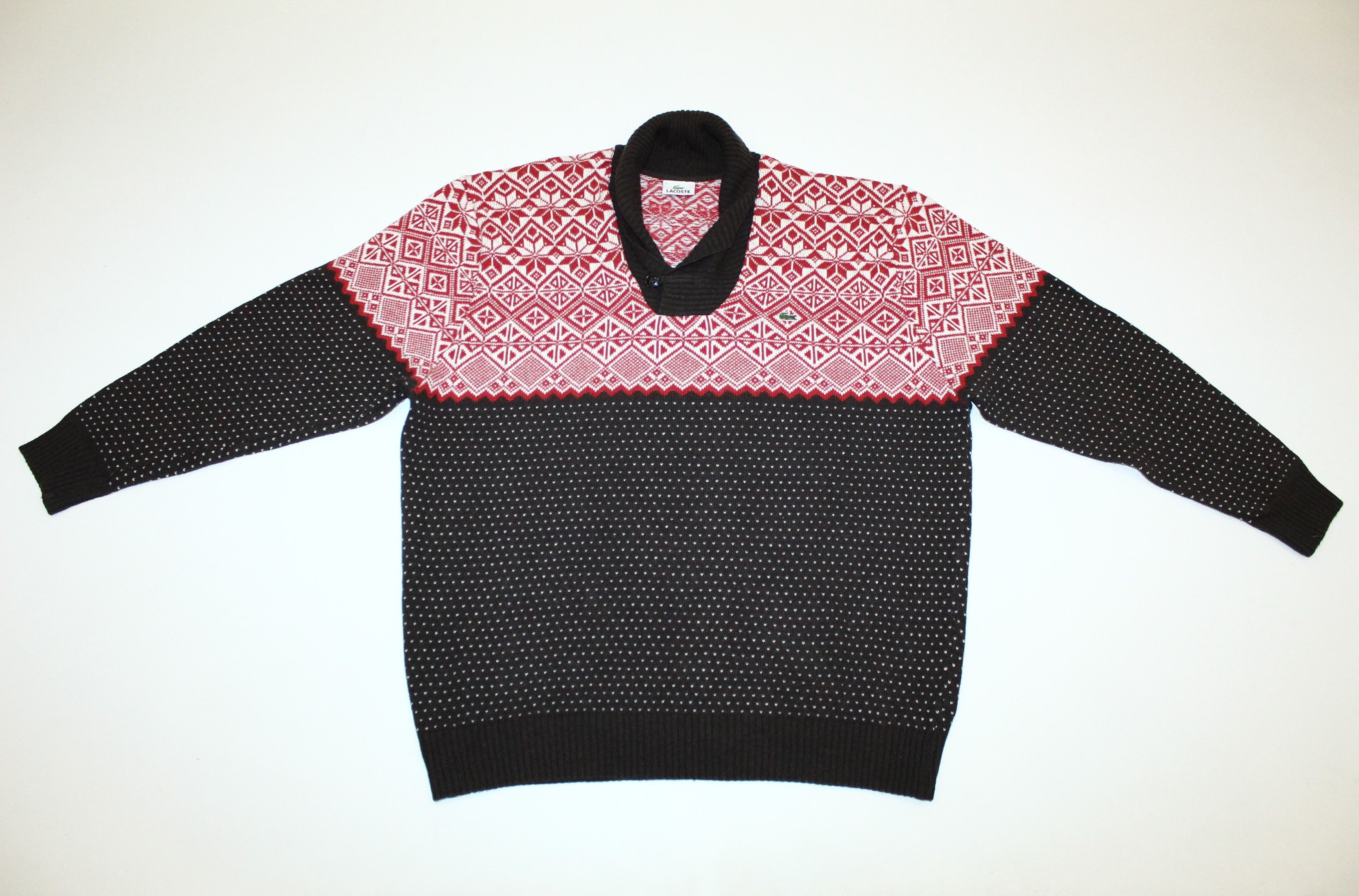 Lacoste Vtg Lacoste Native Patterns Wool Mix Turtleneck Sweater Size US XXL / EU 58 / 5 - 3 Thumbnail