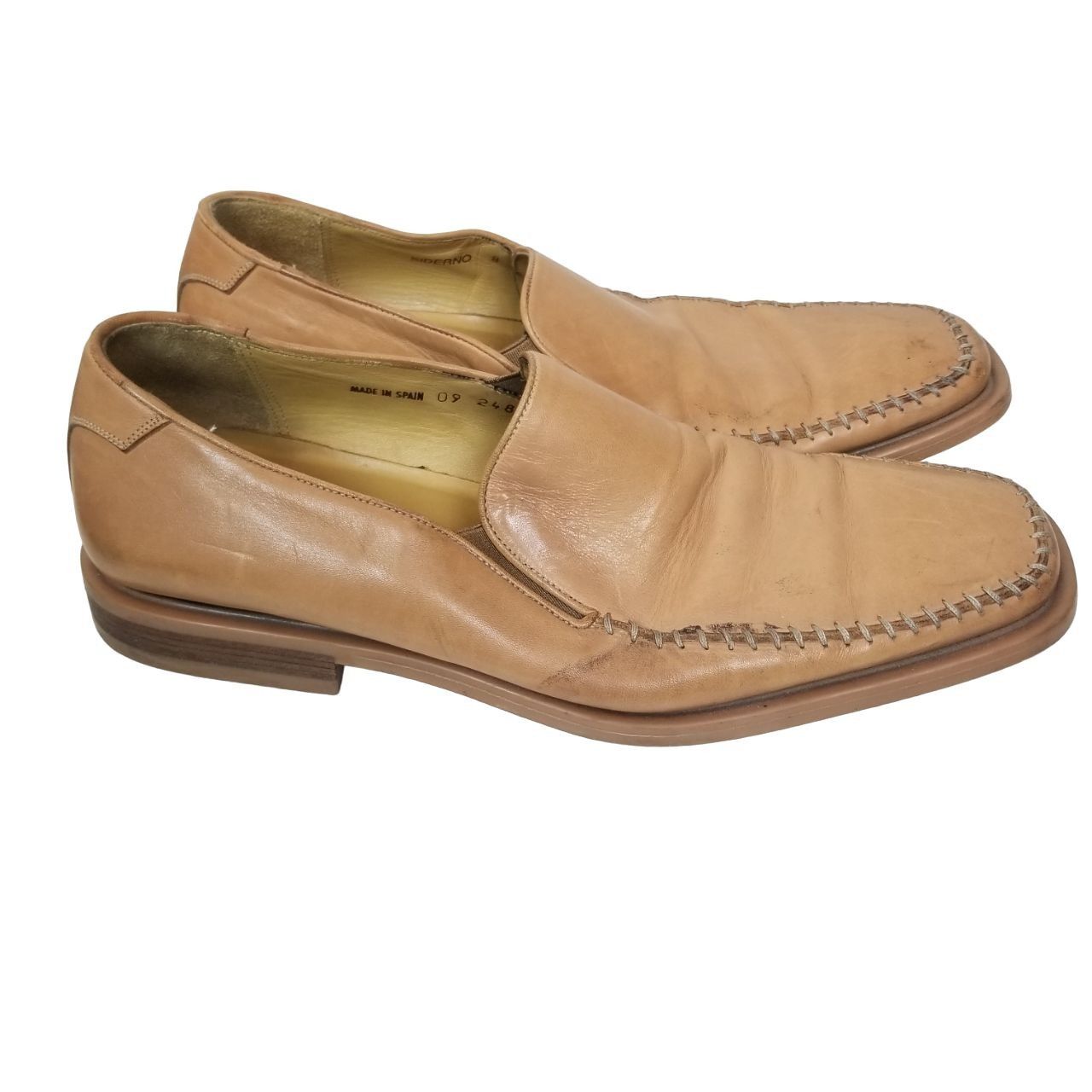 Mezlan 41 EU (US 8) Leather Closed Square Toe Loafers