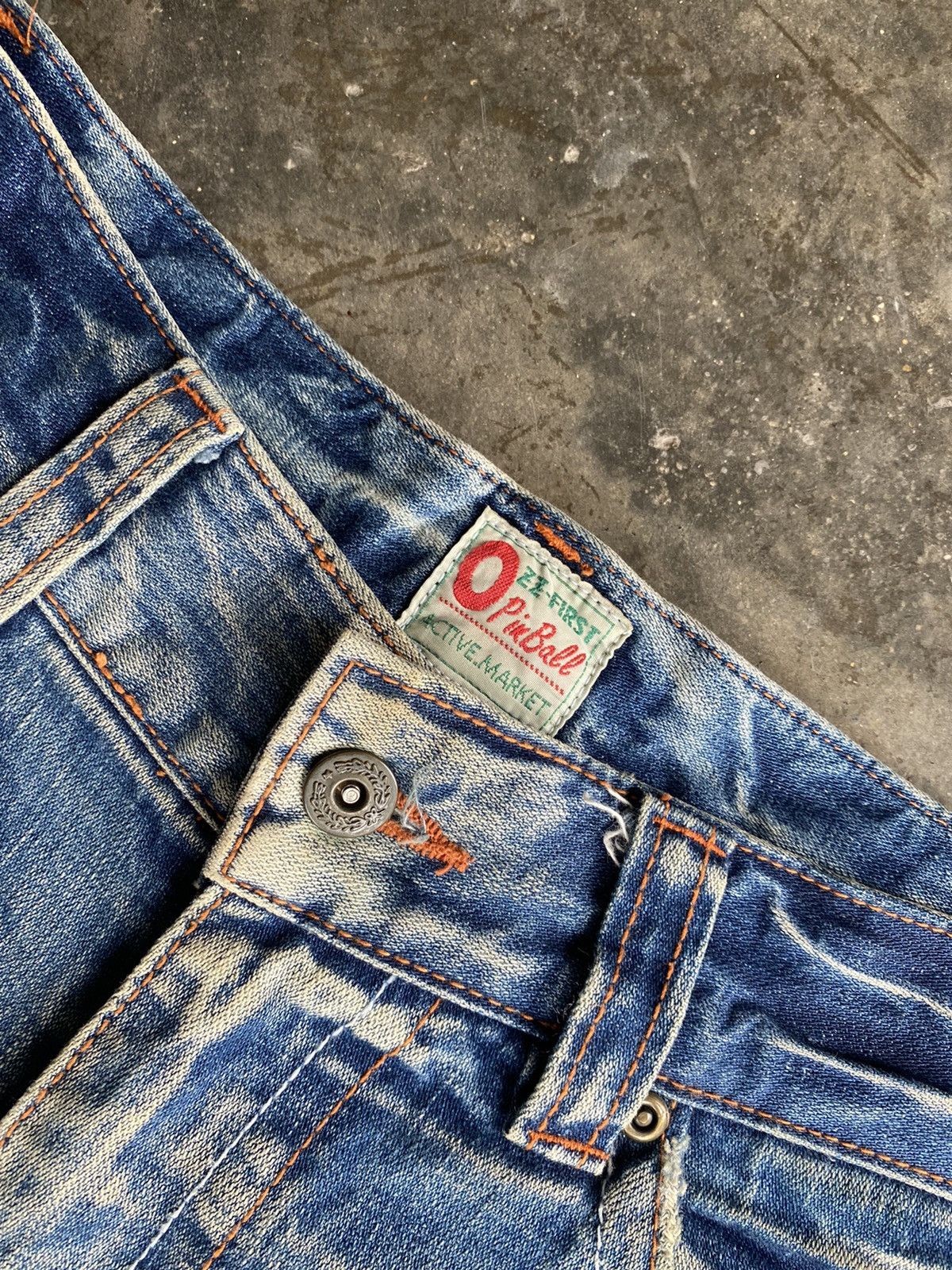 Japanese Brand Ozz First Distressed Flare Jeans Size US 33 - 5 Thumbnail