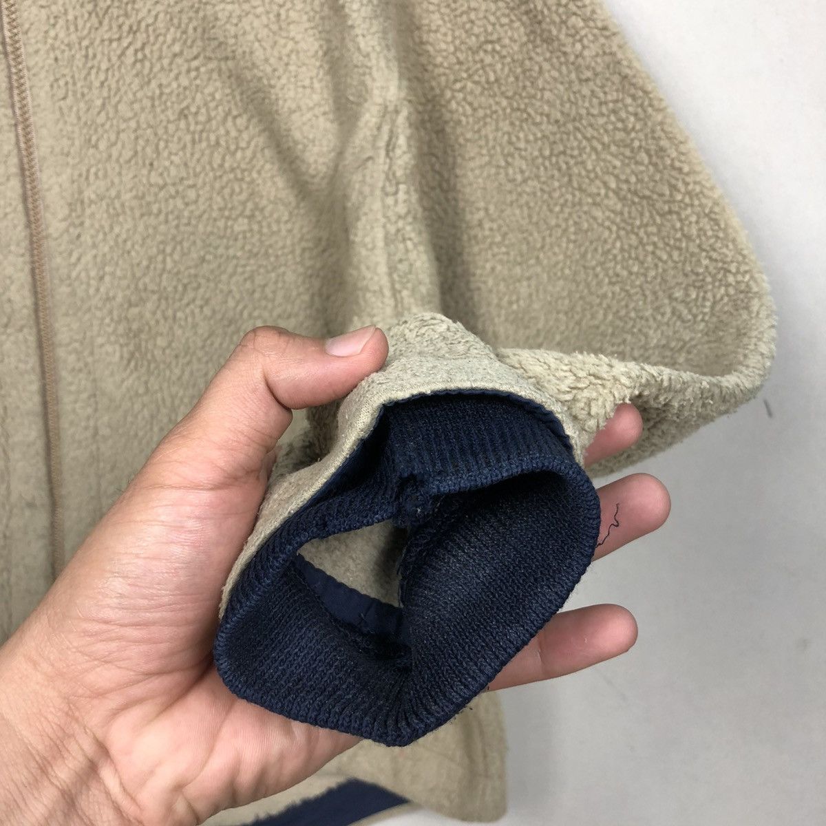 L.L. Bean Vintage 90s L.L Bean Pile Fleece Beige Sweater Jacket Size US M / EU 48-50 / 2 - 5 Thumbnail