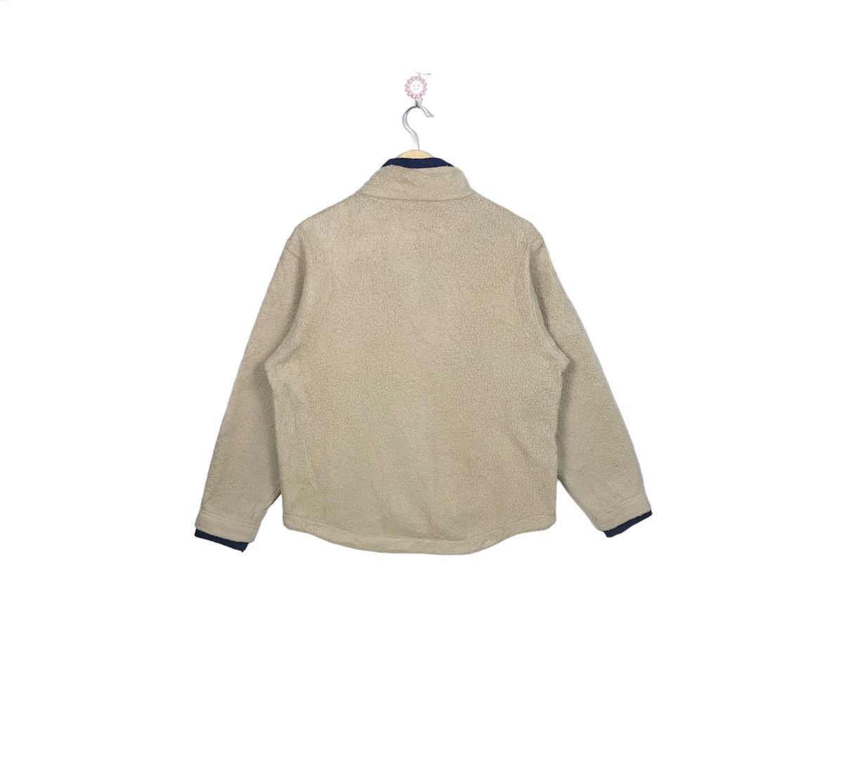 L.L. Bean Vintage 90s L.L Bean Pile Fleece Beige Sweater Jacket Size US M / EU 48-50 / 2 - 2 Thumbnail