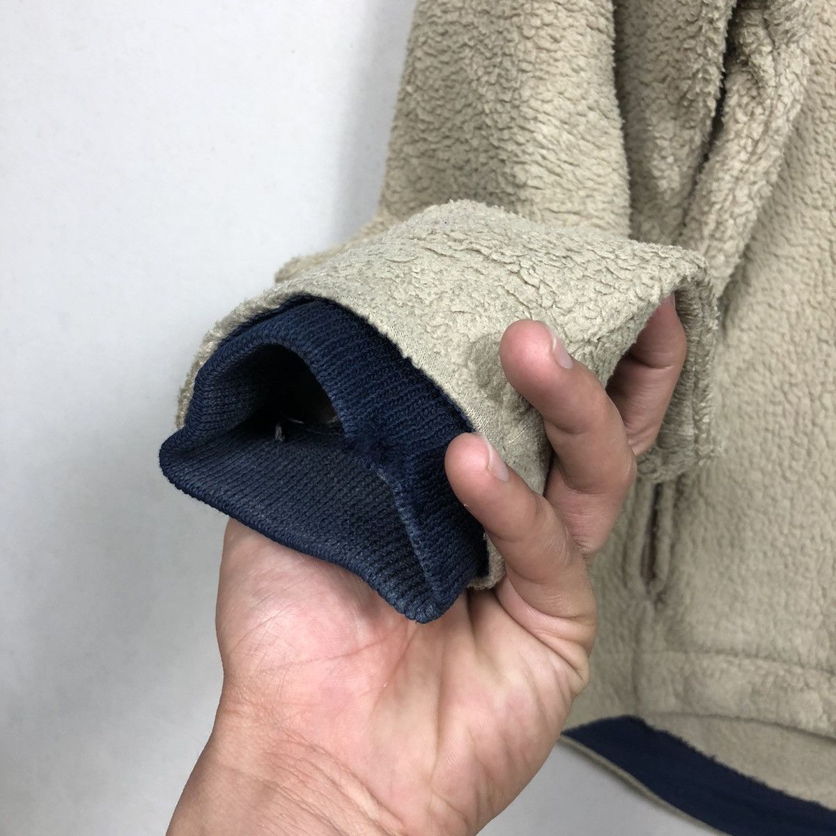 L.L. Bean Vintage 90s L.L Bean Pile Fleece Beige Sweater Jacket Size US M / EU 48-50 / 2 - 6 Thumbnail