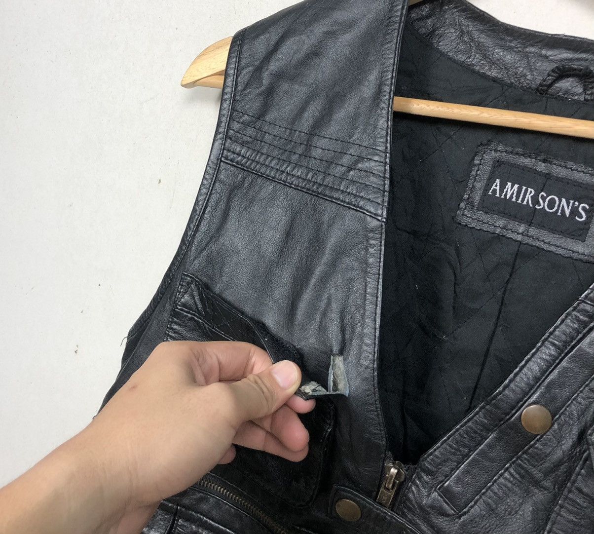Japanese Brand Amirson’s Mens Luxury Leather Vest Jacket Multipocket Size US M / EU 48-50 / 2 - 11 Thumbnail