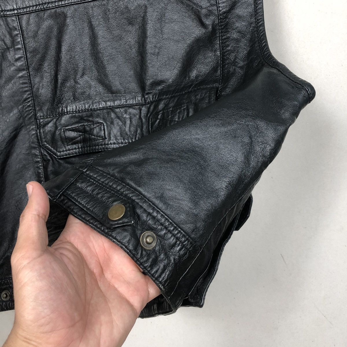 Japanese Brand Amirson’s Mens Luxury Leather Vest Jacket Multipocket Size US M / EU 48-50 / 2 - 7 Thumbnail