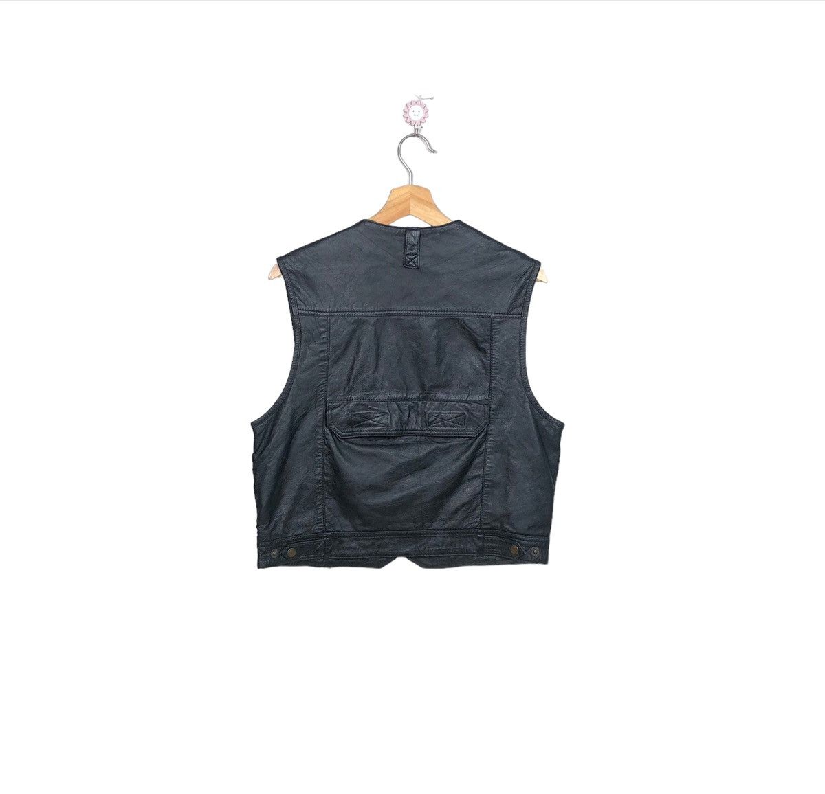 Japanese Brand Amirson’s Mens Luxury Leather Vest Jacket Multipocket Size US M / EU 48-50 / 2 - 2 Thumbnail
