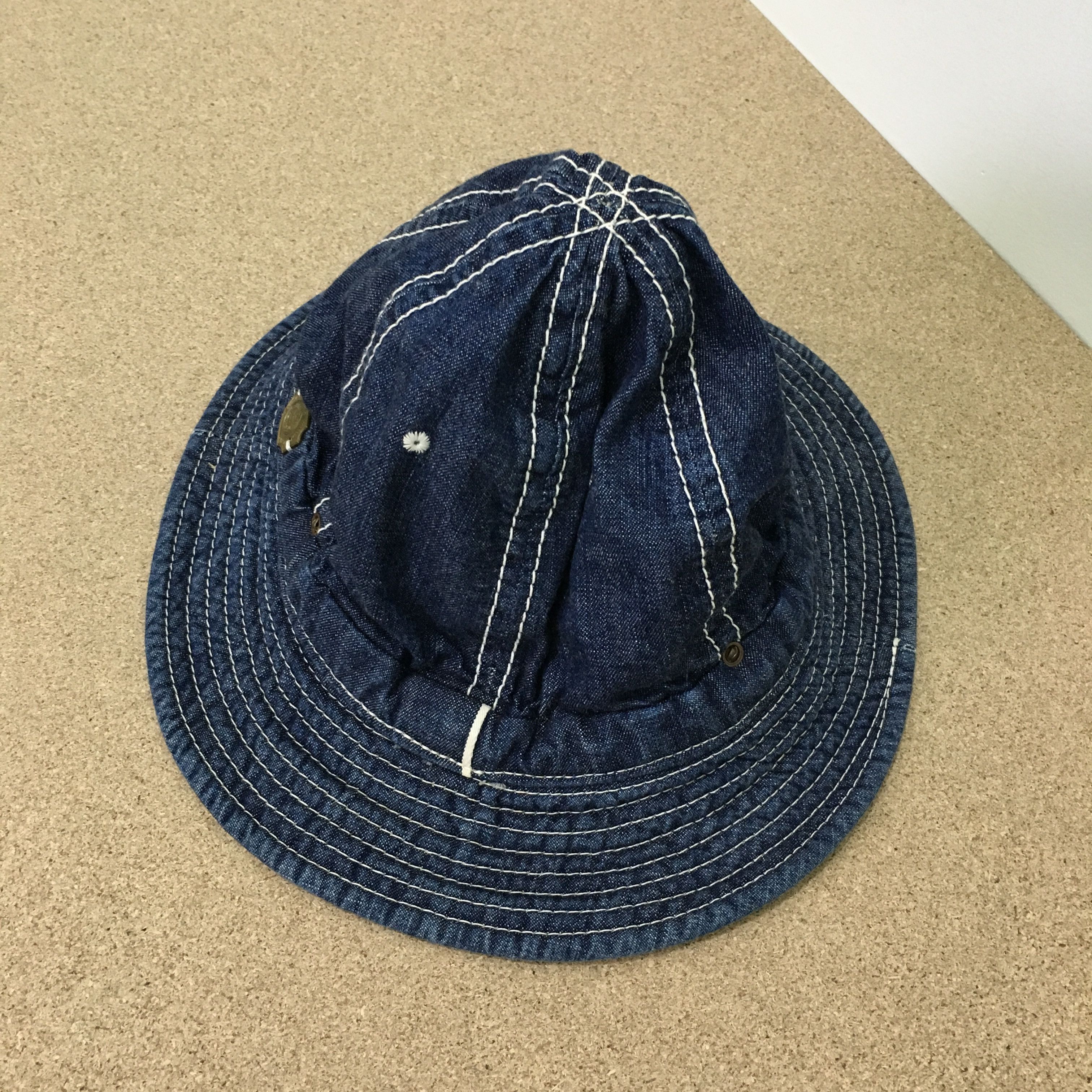 Handmade Decho Crash Kome Hat US Army Indigo Selvage Denim Hand Made Size ONE SIZE - 3 Thumbnail