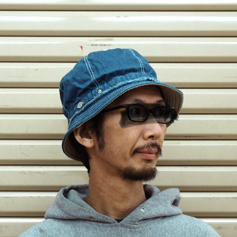 Handmade Decho Crash Kome Hat US Army Indigo Selvage Denim Hand Made Size ONE SIZE - 13 Thumbnail