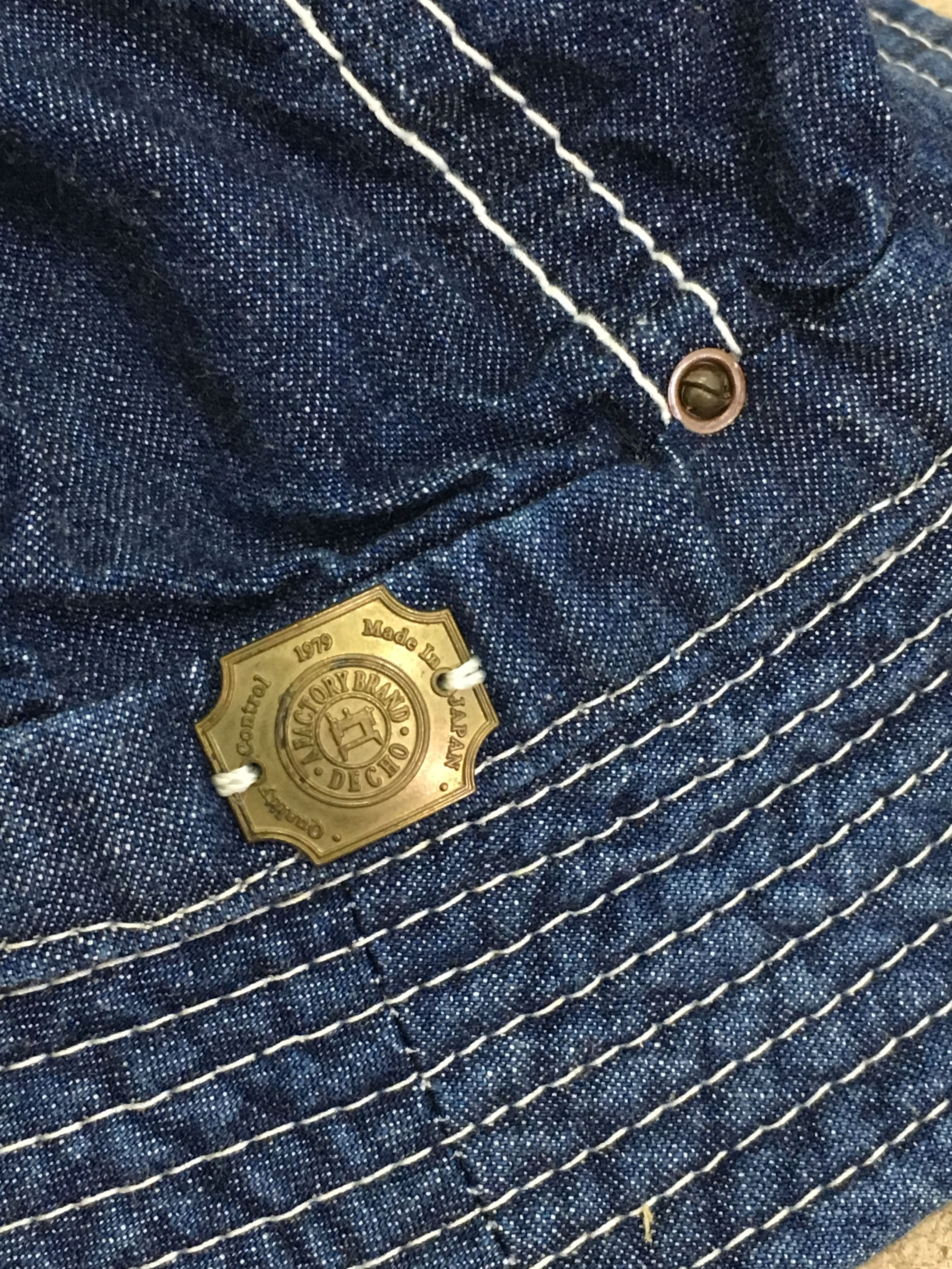 Handmade Decho Crash Kome Hat US Army Indigo Selvage Denim Hand Made Size ONE SIZE - 4 Thumbnail