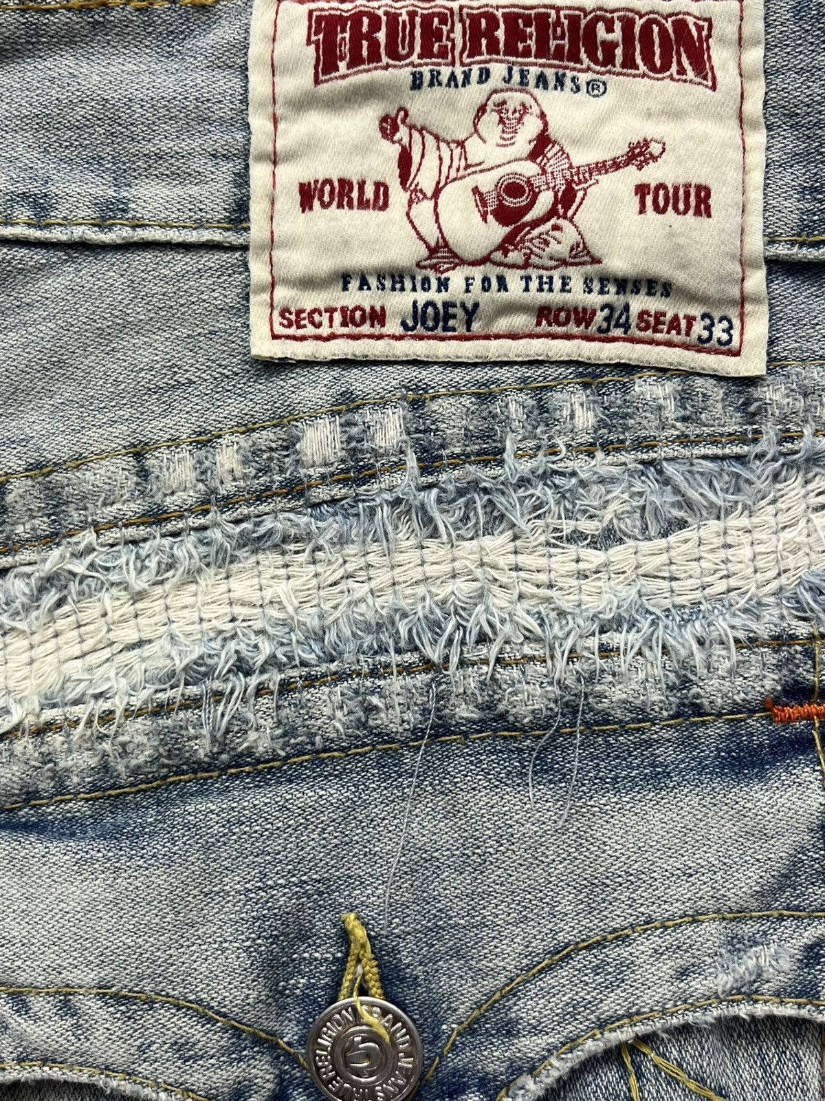 True Religion 💥FYE💥DISTRESSED FLARE🔥Vtg TRUE RELIGION JOEY Denim USA Size US 34 / EU 50 - 15 Thumbnail