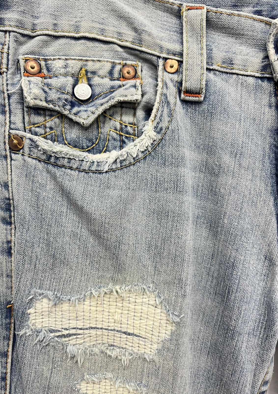 True Religion 💥FYE💥DISTRESSED FLARE🔥Vtg TRUE RELIGION JOEY Denim USA Size US 34 / EU 50 - 6 Thumbnail
