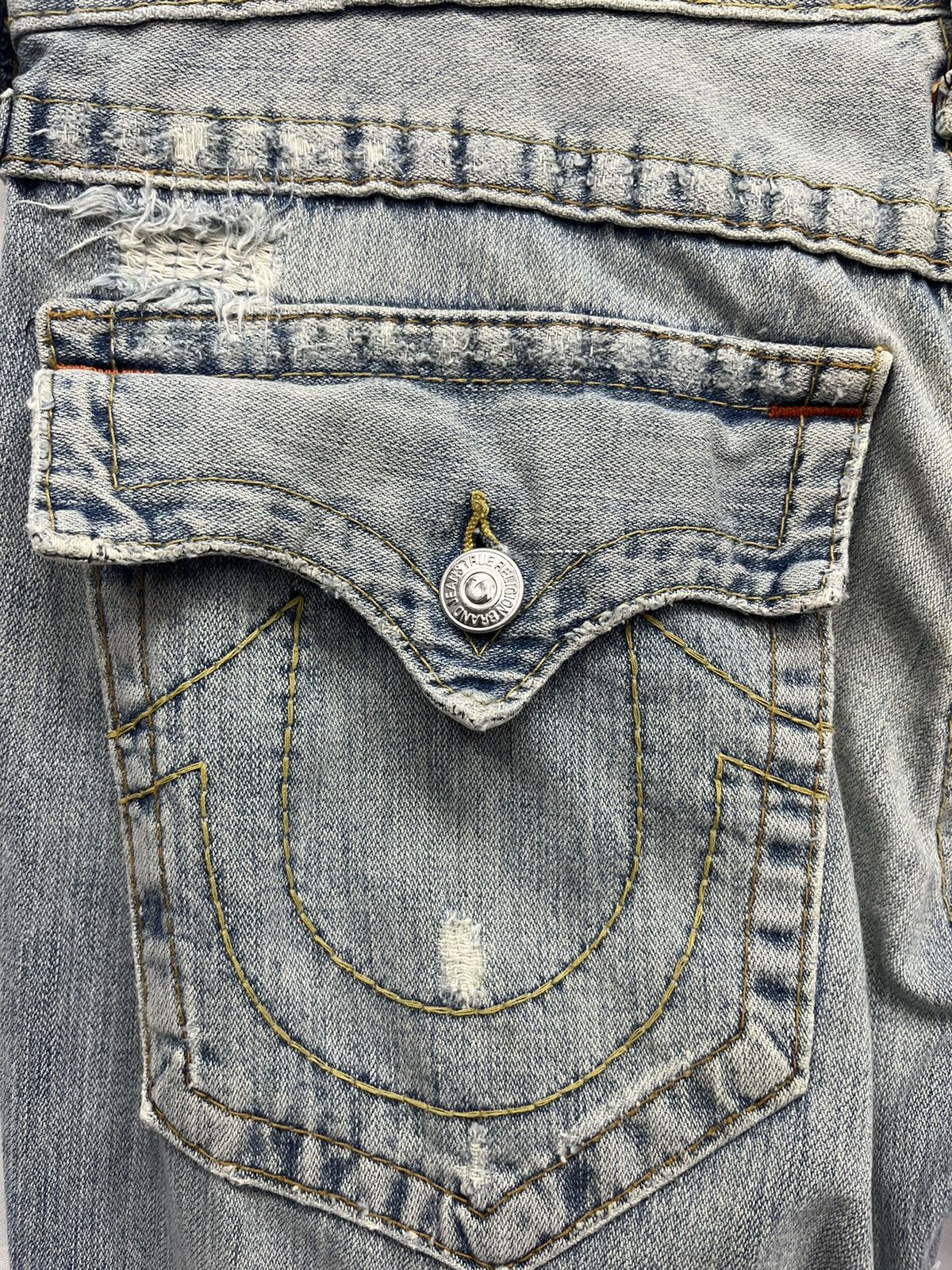 True Religion 💥FYE💥DISTRESSED FLARE🔥Vtg TRUE RELIGION JOEY Denim USA Size US 34 / EU 50 - 14 Thumbnail