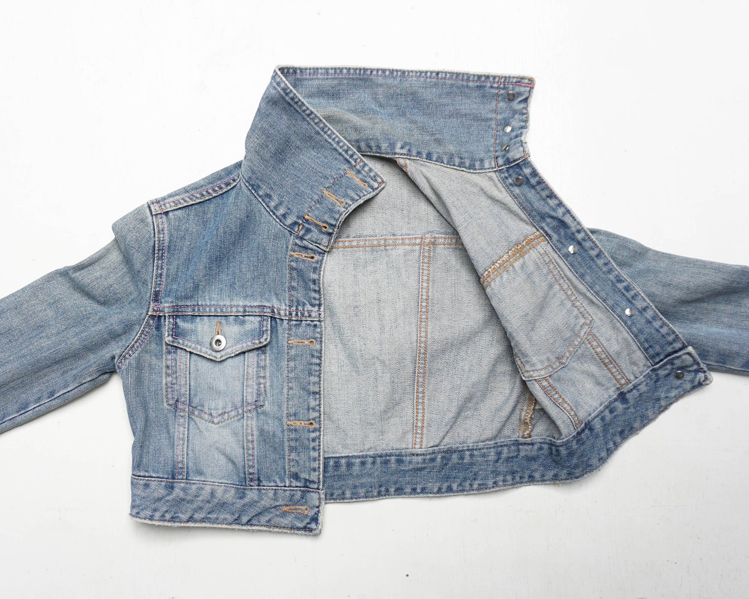 Japanese Brand LIZ LISA Button Up Cropped Denim Jacket Size S / US 4 / IT 40 - 7 Thumbnail