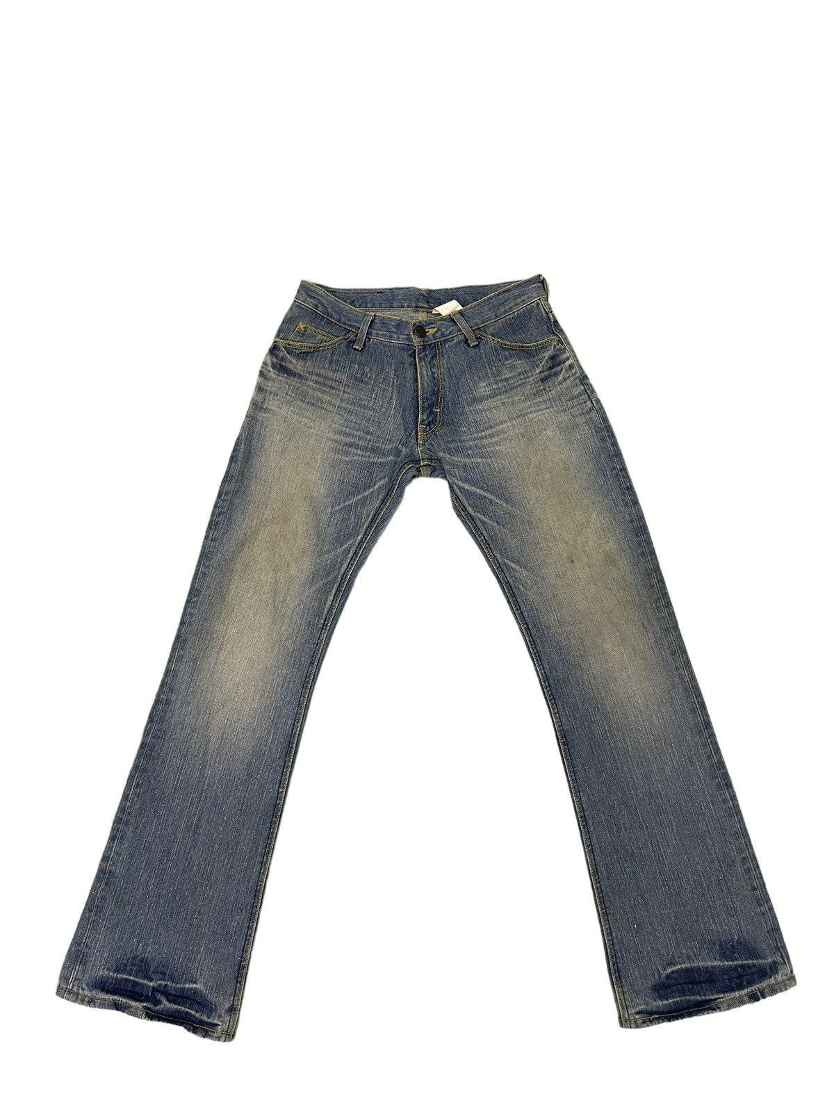 Japanese Brand Flare Jeans Lee Japan Faded Low Rise Boot Cut 4🟦4 Size US 30 / EU 46 - 2 Thumbnail