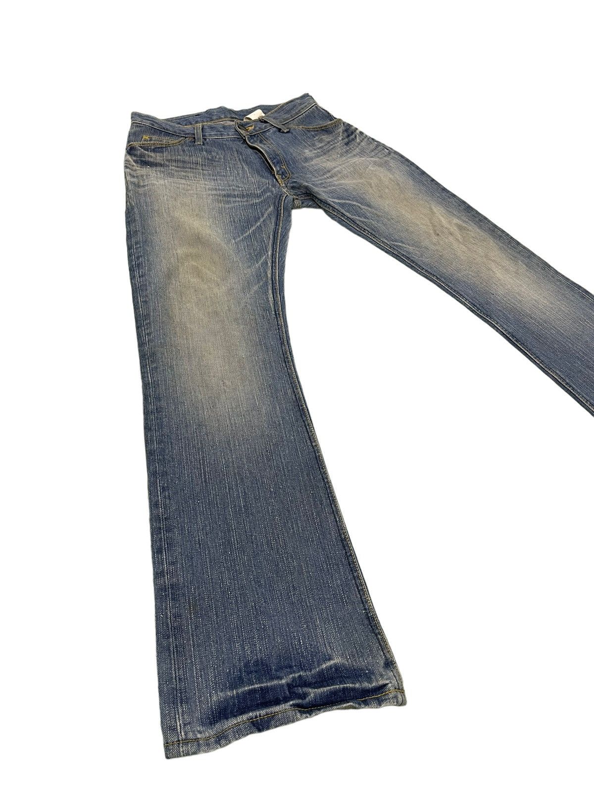 Japanese Brand Flare Jeans Lee Japan Faded Low Rise Boot Cut 4🟦4 Size US 30 / EU 46 - 1 Thumbnail