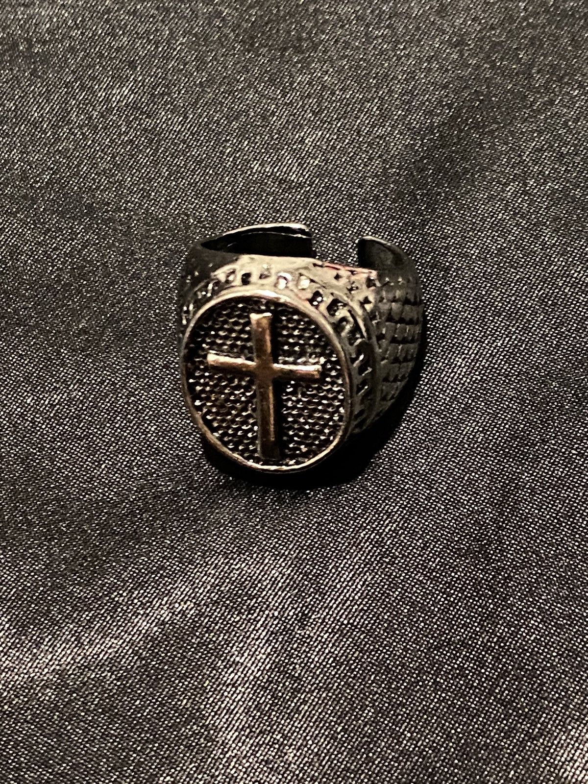 Vintage Punk gothic abstract silver ring Size ONE SIZE - 2 Thumbnail