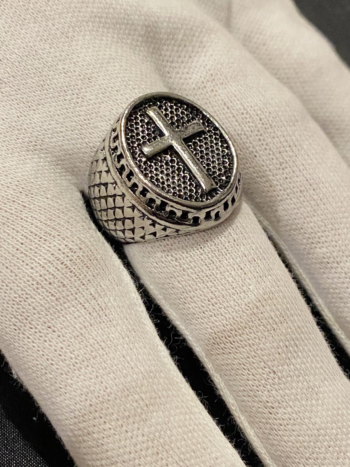 Vintage Punk gothic abstract silver ring Size ONE SIZE - 1 Thumbnail
