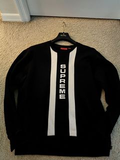 Supreme Vertical Logo Panel Crewneck | Grailed