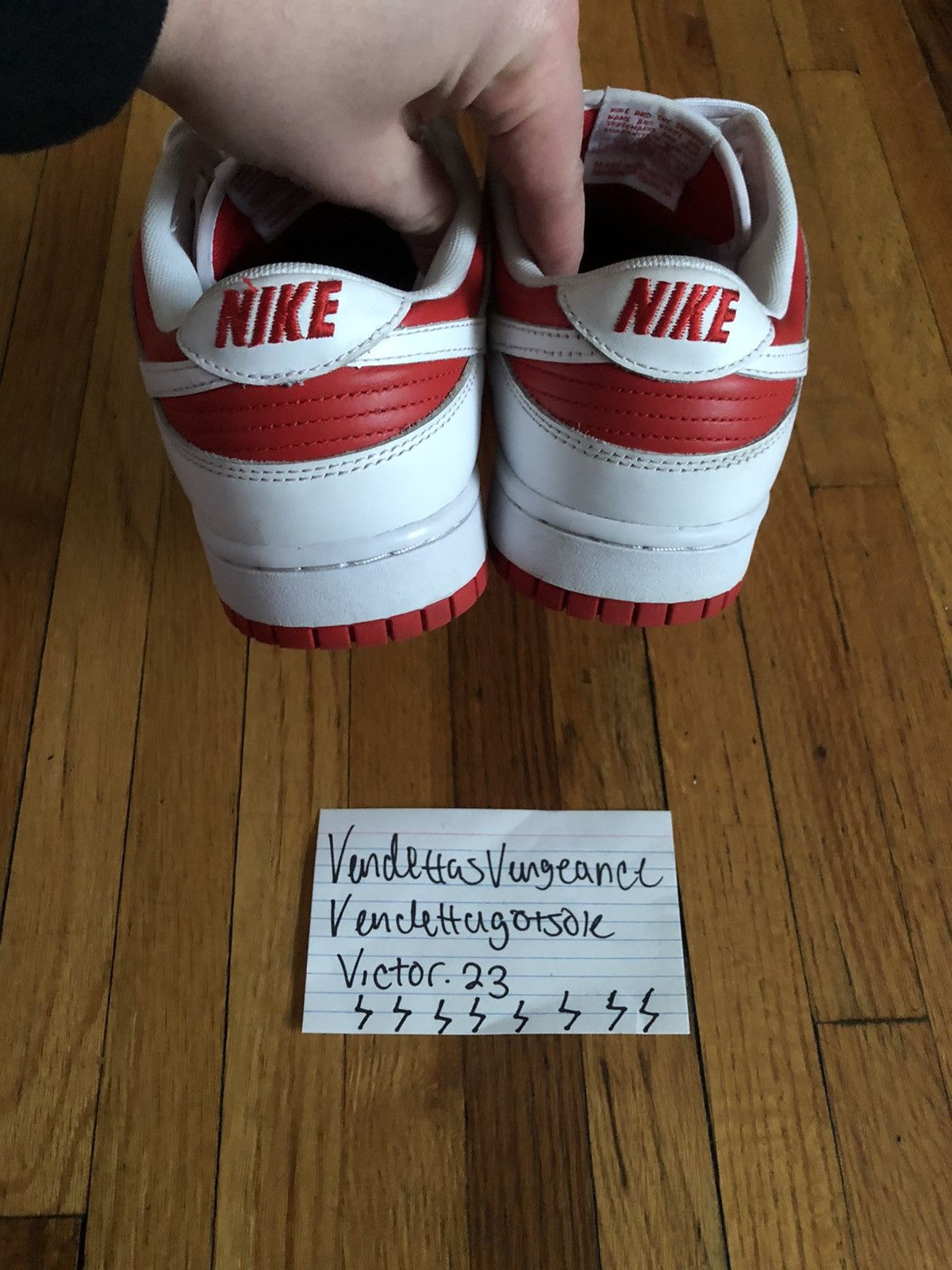 Nike Nike Dunk Low Championship Red White Retro 2021 US9.5 Size US 9.5 / EU 42-43 - 5 Thumbnail