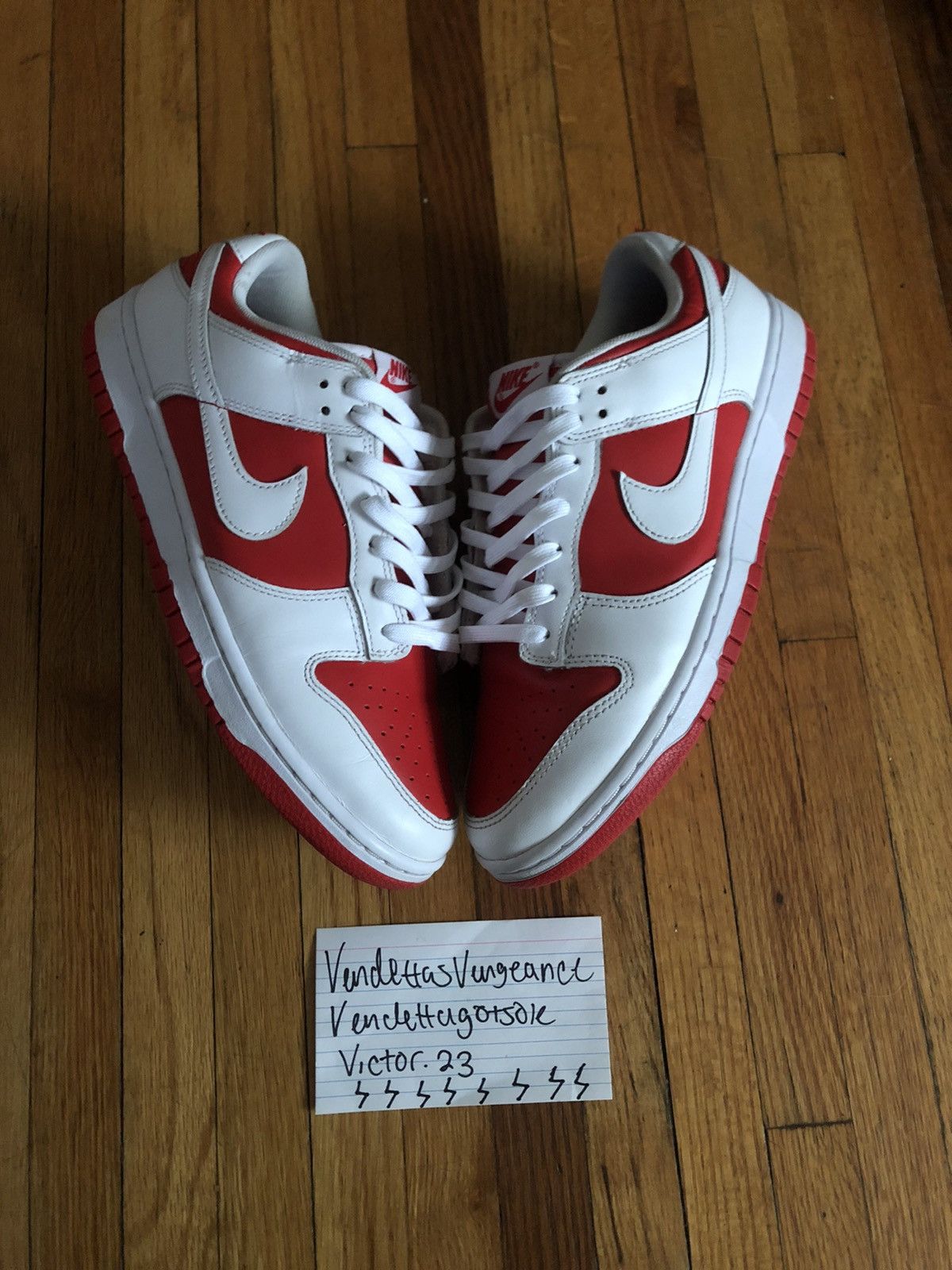 Nike Nike Dunk Low Championship Red White Retro 2021 US9.5 Size US 9.5 / EU 42-43 - 1 Thumbnail