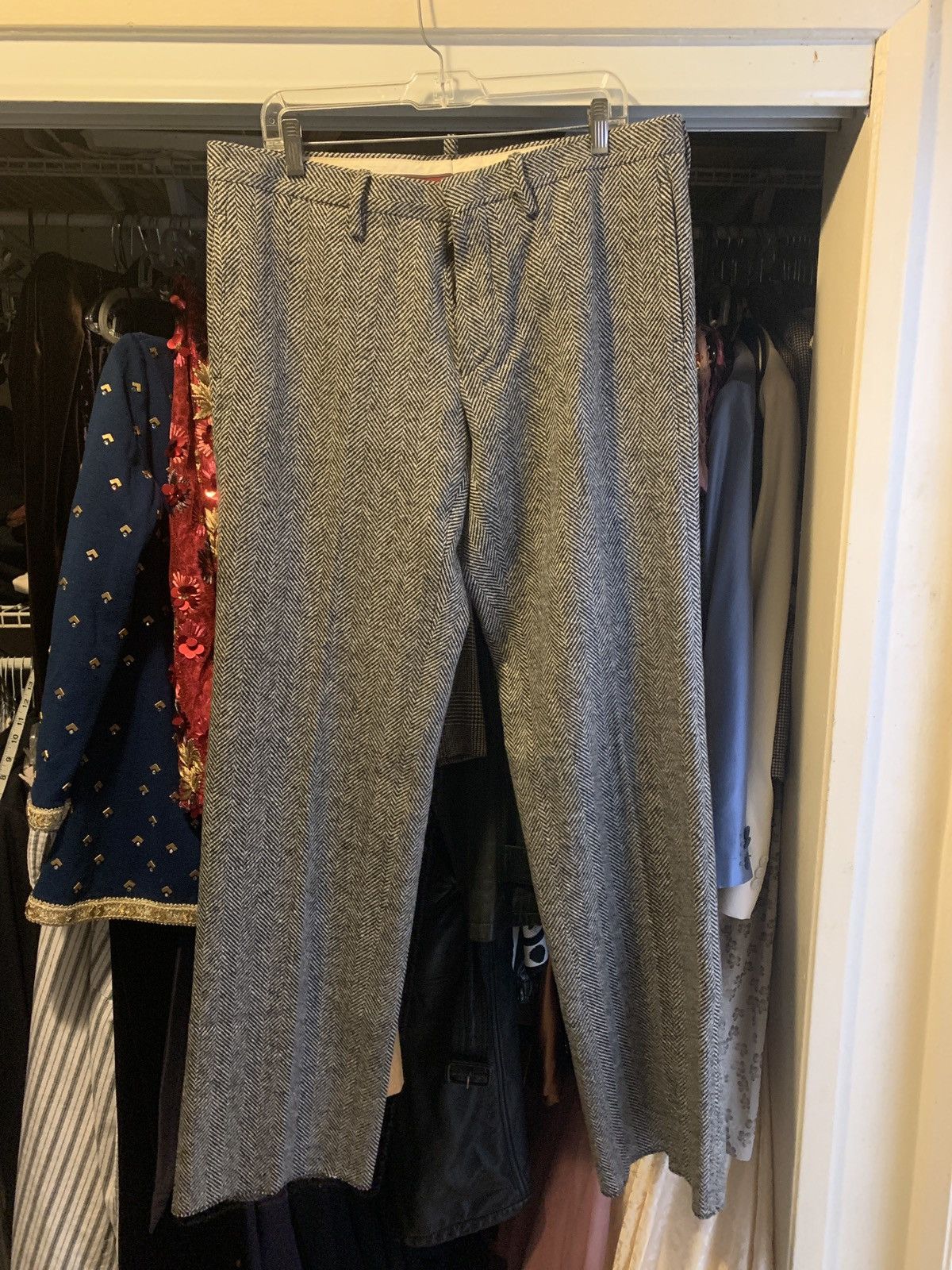 Dsquared2 Heavy Wool Herringbone Trousers Size US 37 - 1 Thumbnail